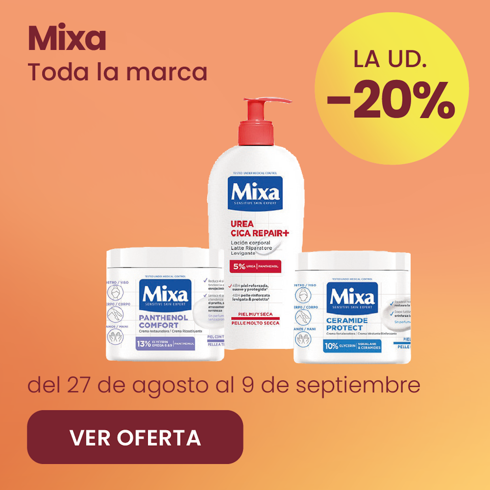Mixa Toda La Marca 20% más barato