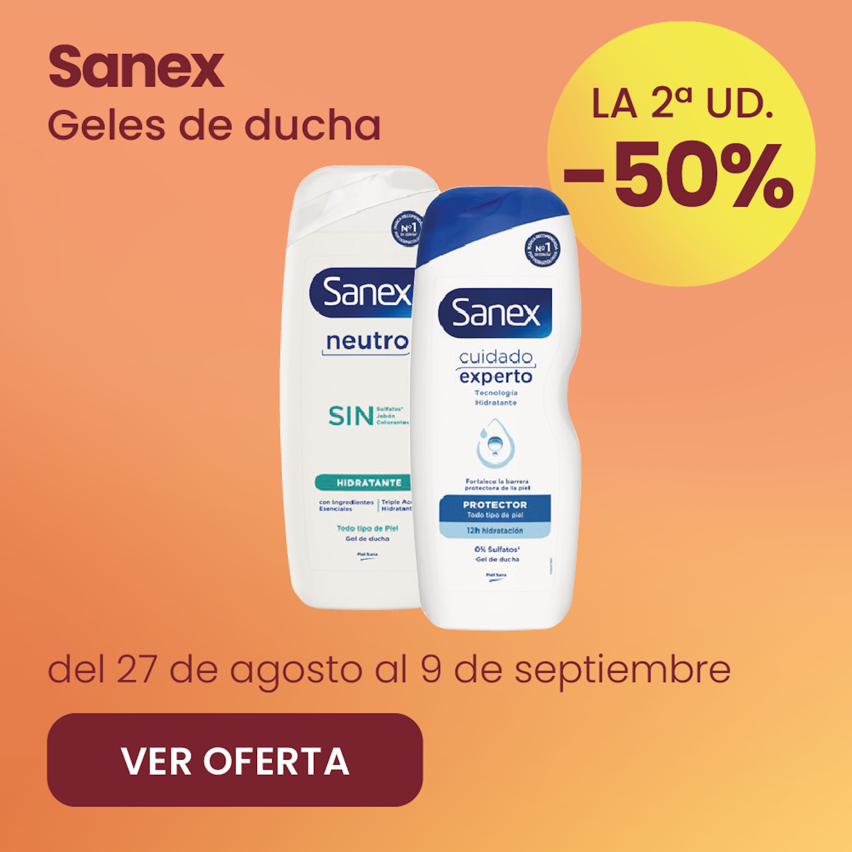 Sanex Geles De Ducha -50% la 2ª ud.