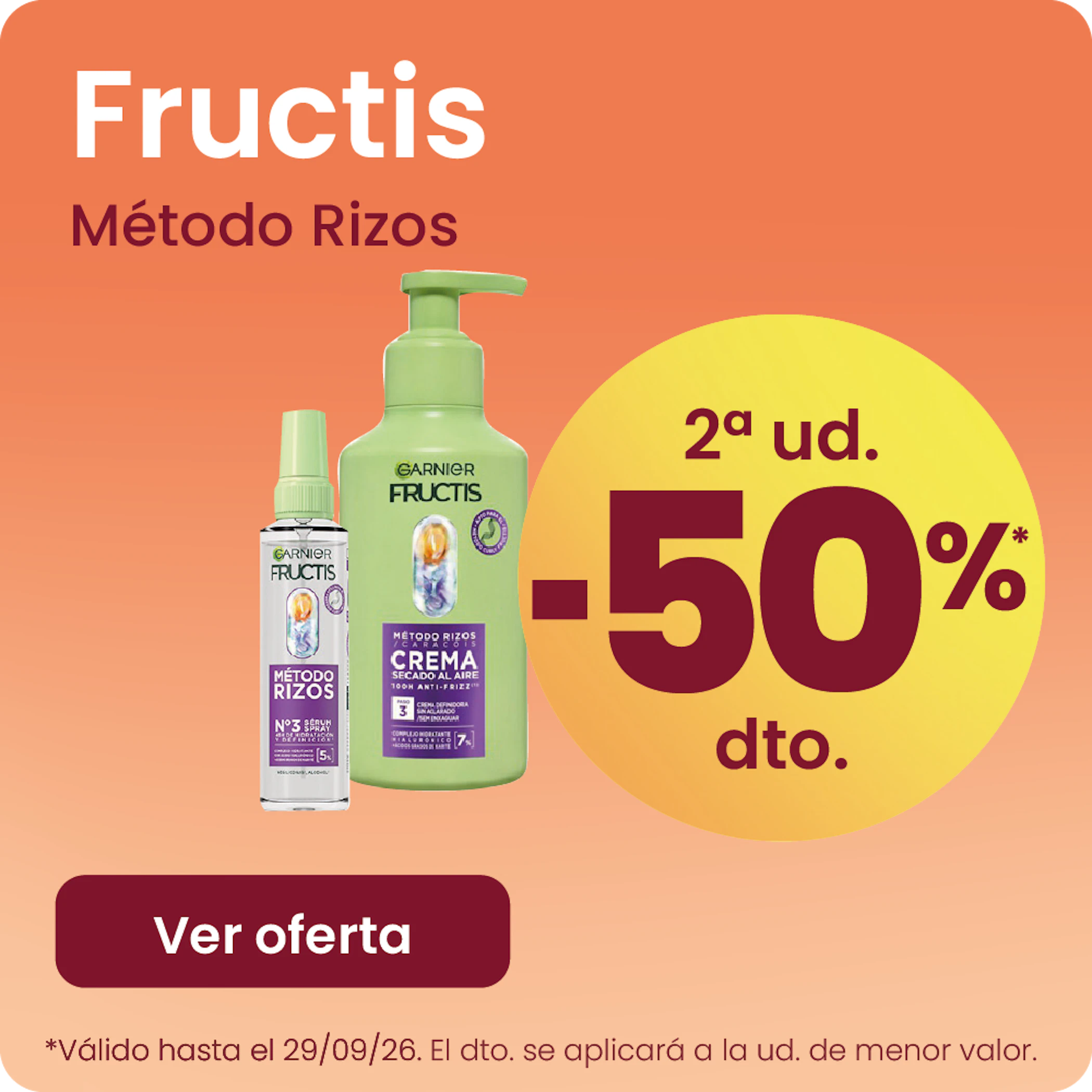 Fructis Método Rizos Toda La Gama -50% la 2ª ud.