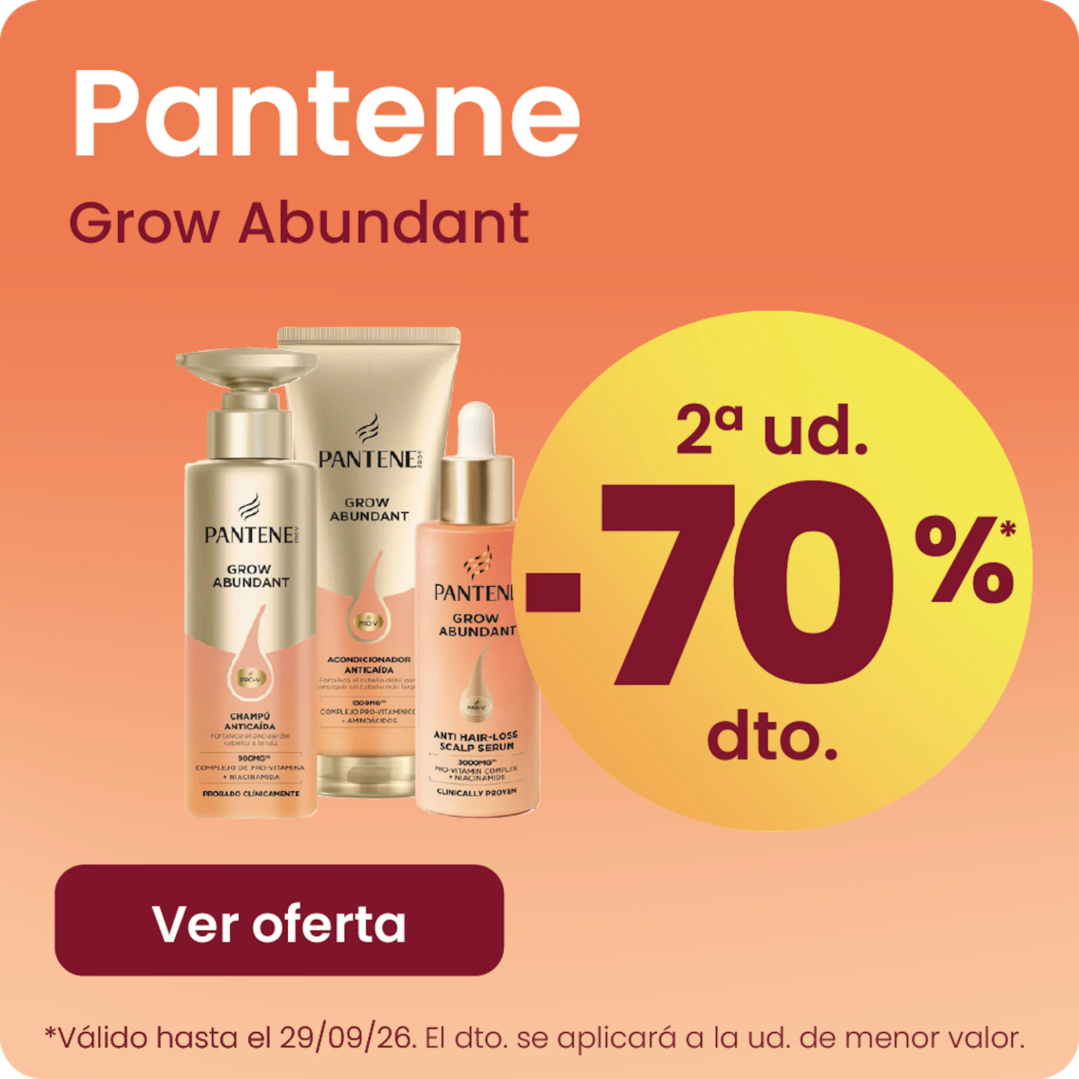 Pantene Grow Abundant Toda La Gama -70% la 2ª ud.