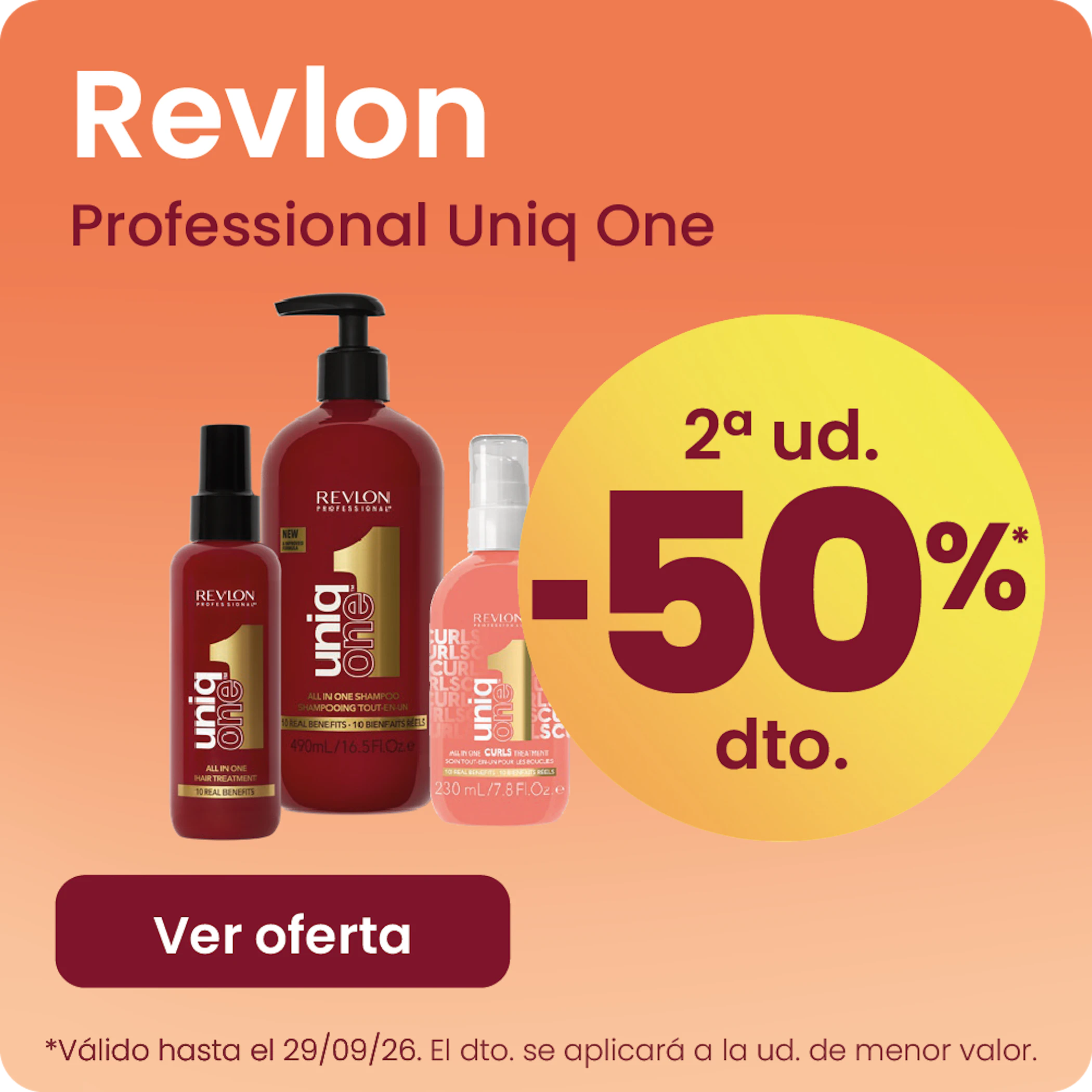 UniqOne Toda La Gama -50% la 2ª ud.