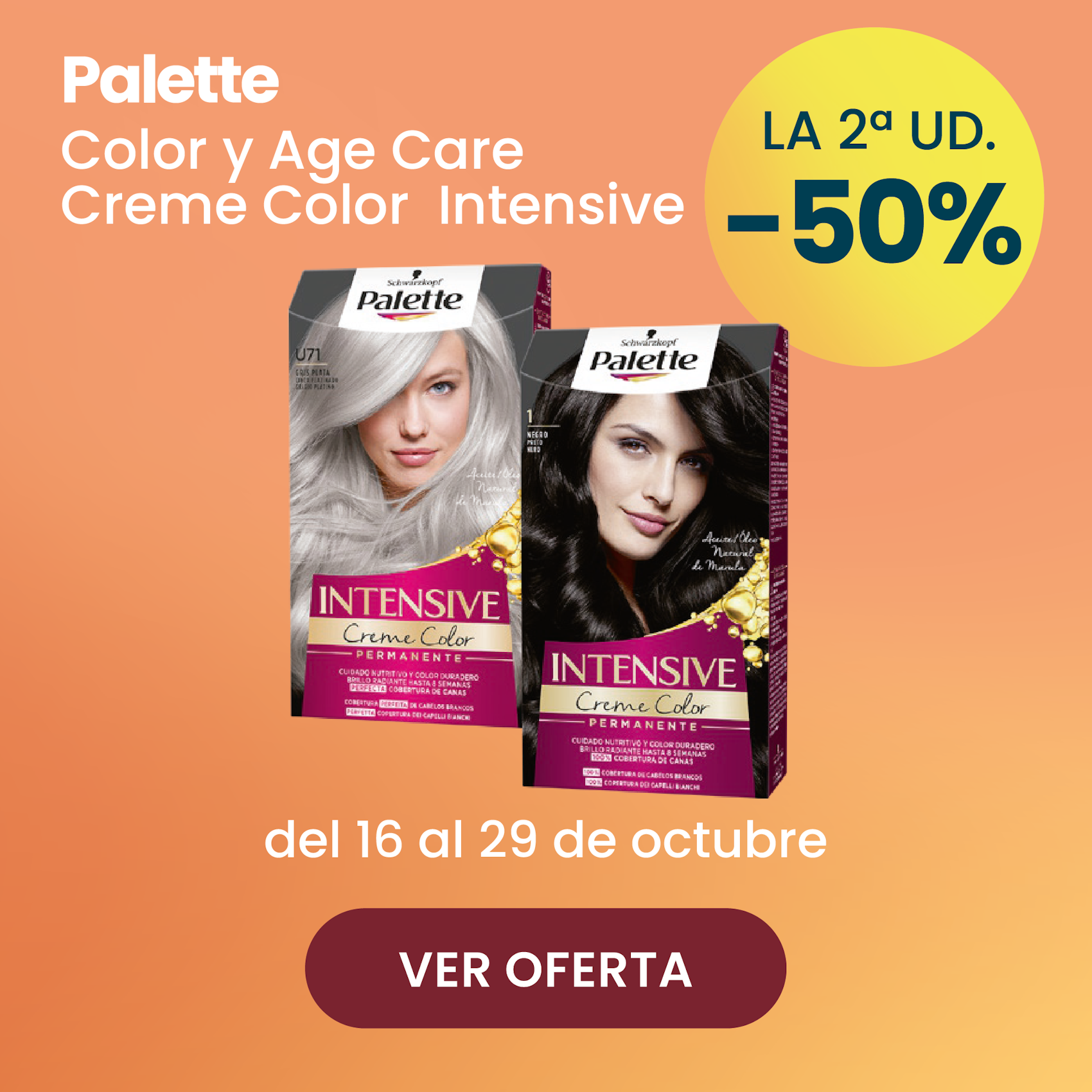 PALETTE TINTES INTENSIVE CREME COLOR TODA LA GAMA -50% la 2ª ud.