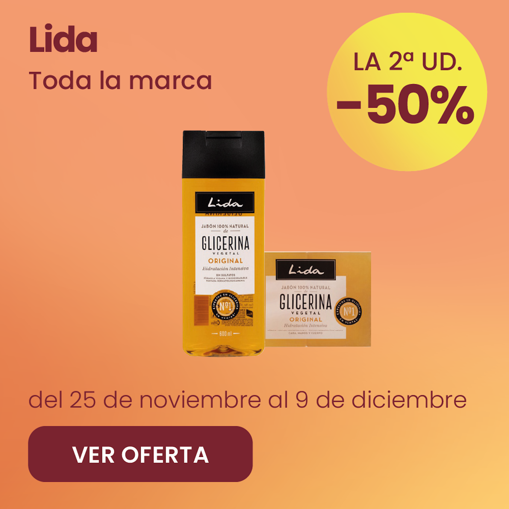 Lida Toda La Marca -50% la 2ª ud.