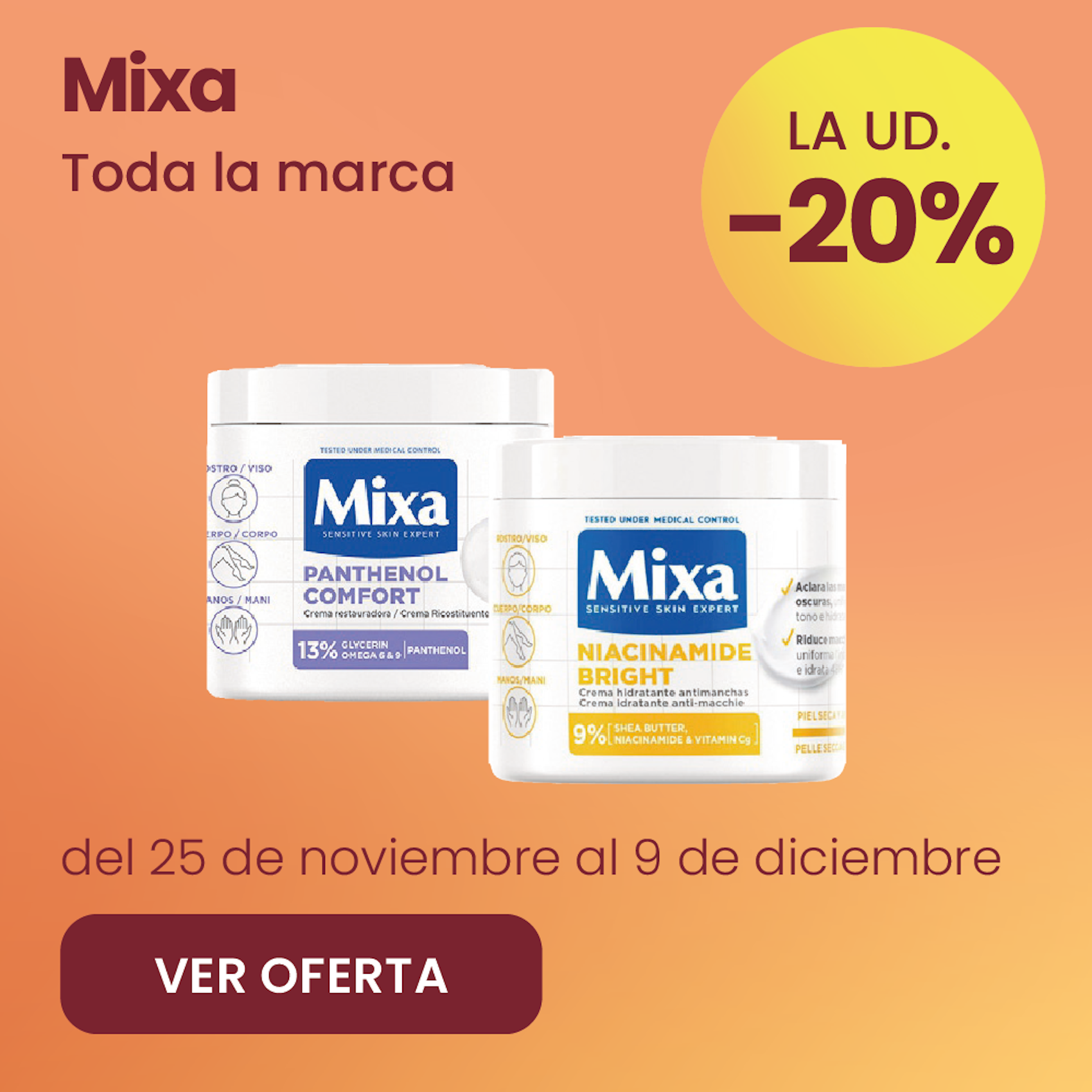 Mixa Toda La Marca 20% más barato