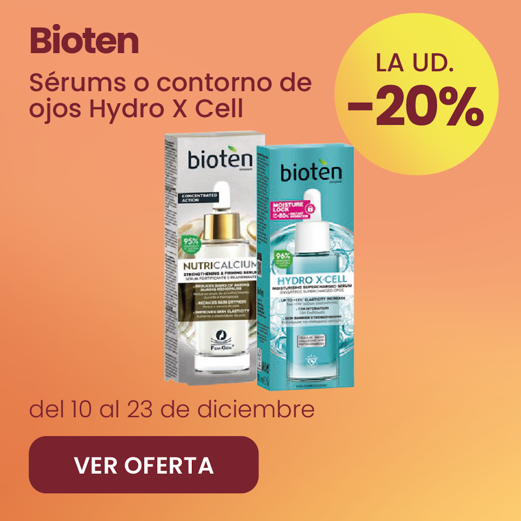 BIOTÈN SÉRUMS TODA A GAMA 20% mais barato