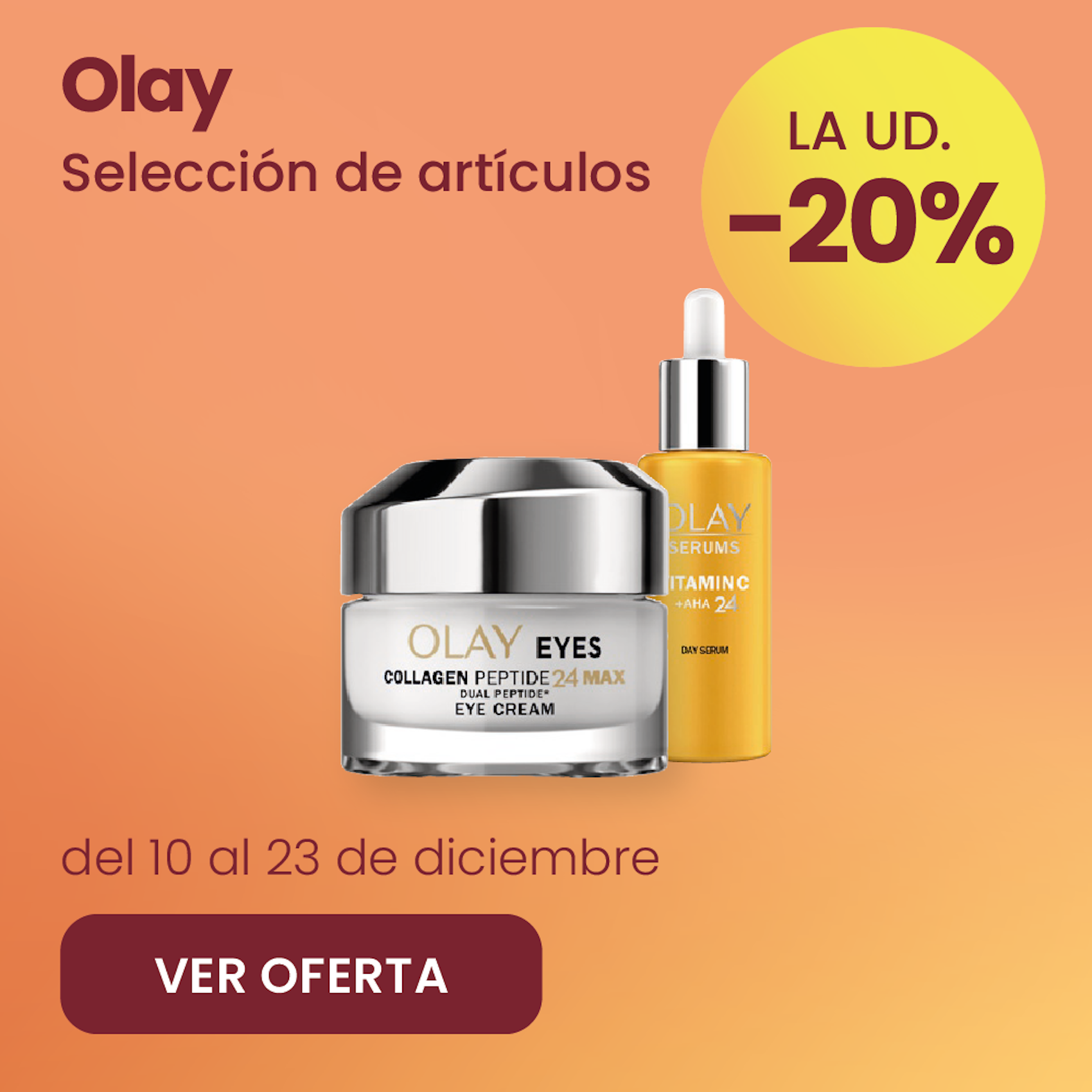 OLAY SELEÇÃO DE ARTIGOS 20% mais barato