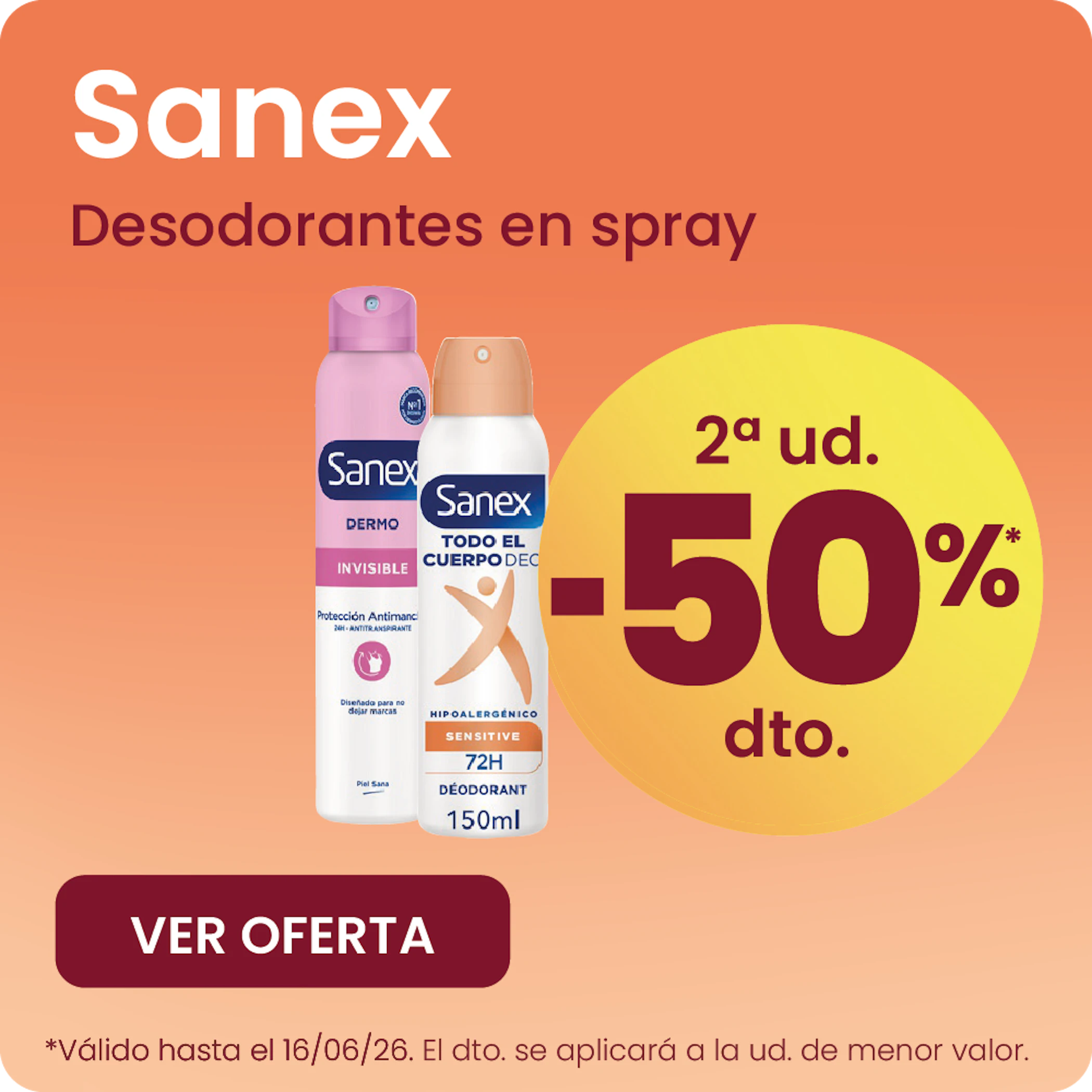 Sanex Desodorantes Toda La Gama -50% la 2ª ud.