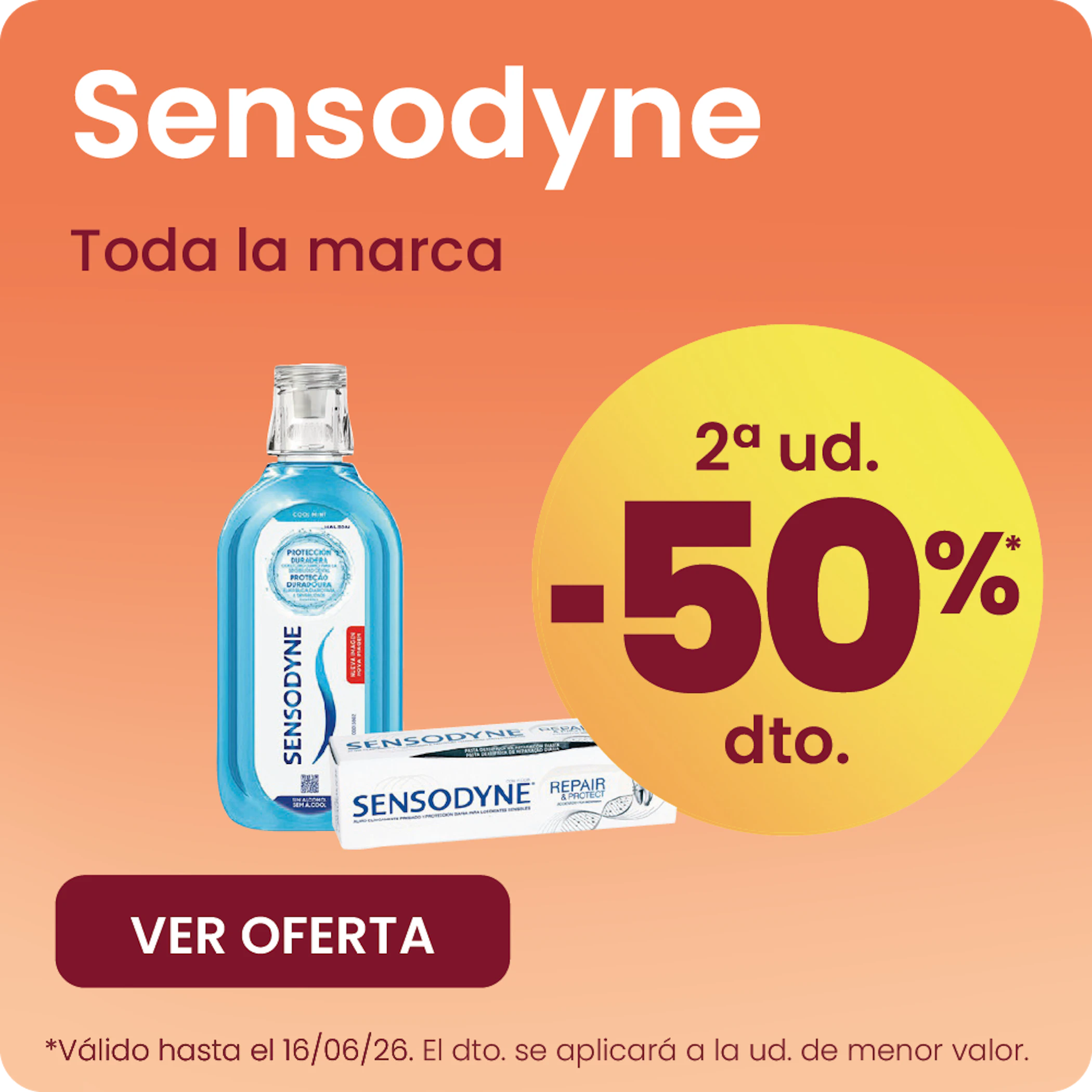 Sensodyne Toda La Marca -50% la 2ª ud.