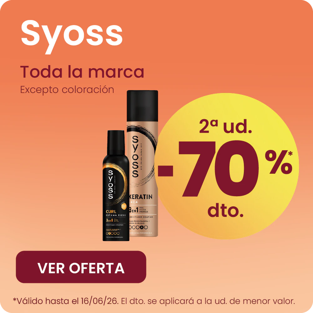 Syoss Toda A Marca -70% na 2ª ud.
