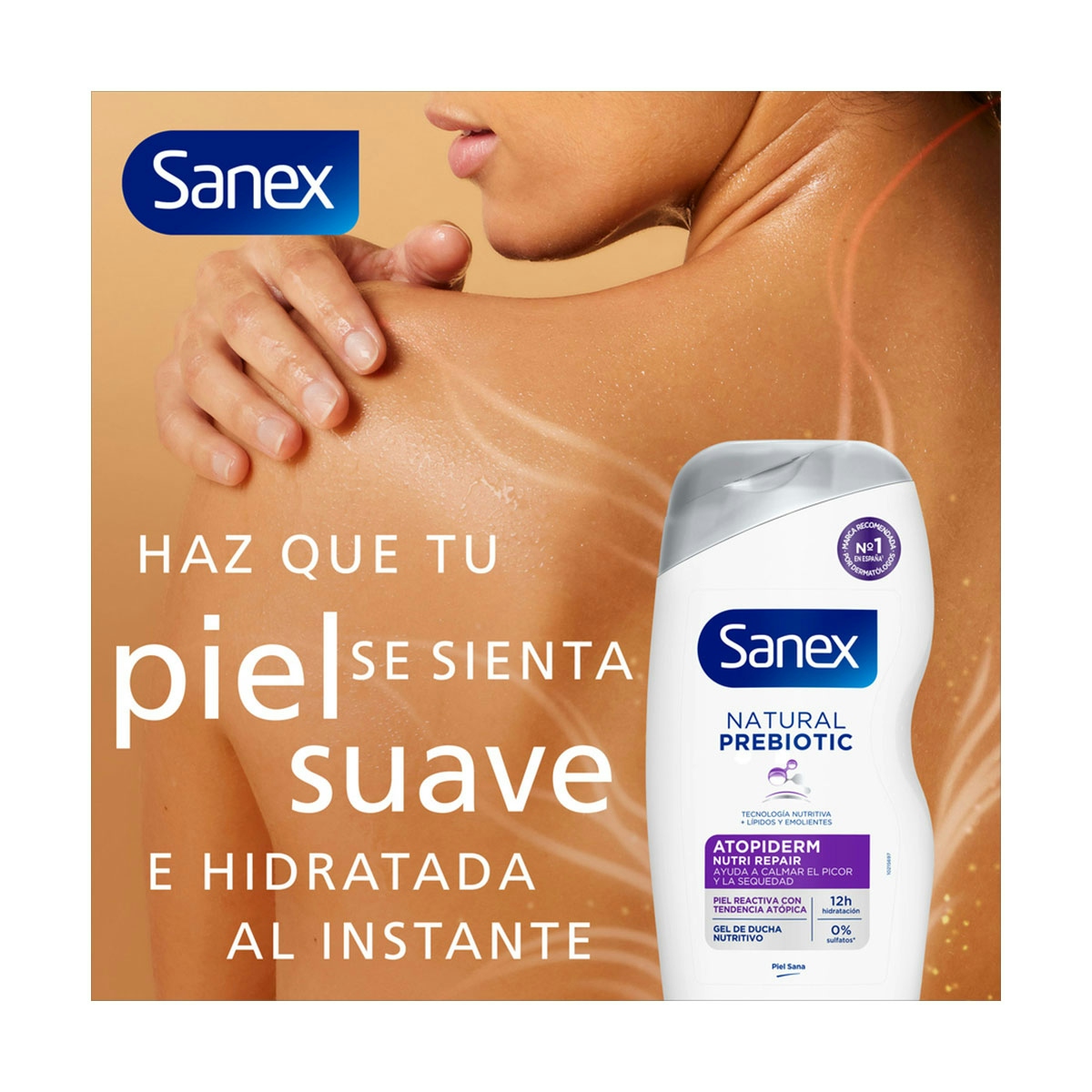 Gel Sanex natural prebiotic atopiderm 600ml