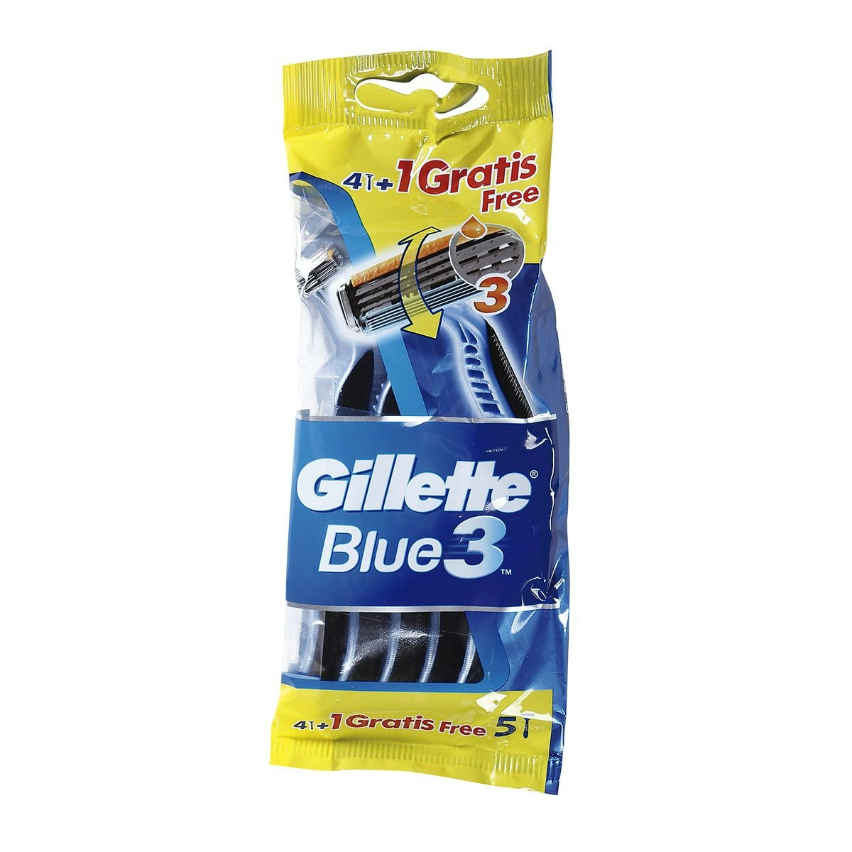 Maquinilla afeitar GILLETTE Blue3 desechable bolsa 5 uds