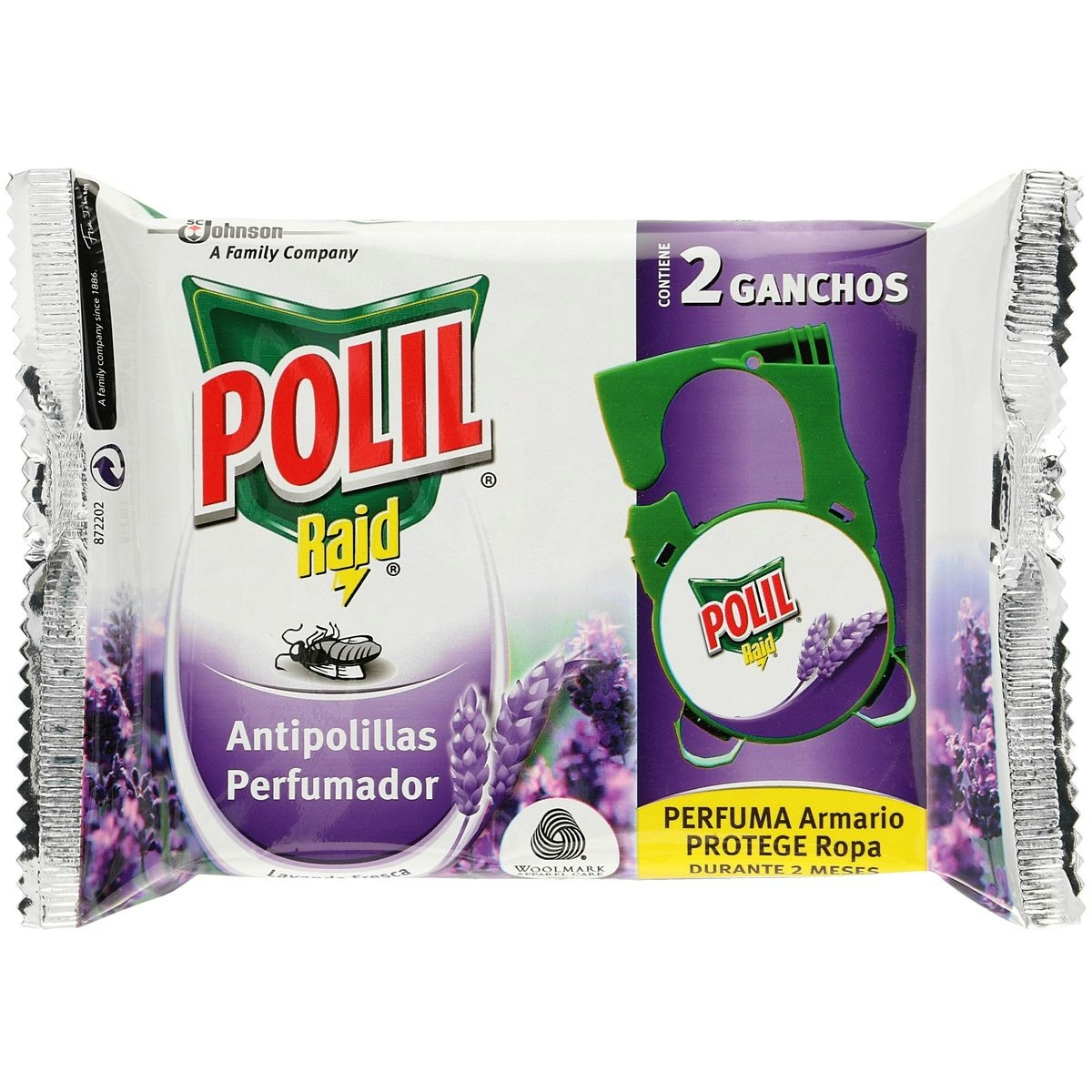 Colgador antipolillas POLIL aroma lavanda paquete 2 uds