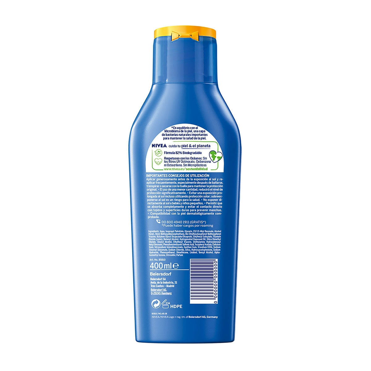 Leche solar hidratante protección alta FP 30 NIVEA 400 ml