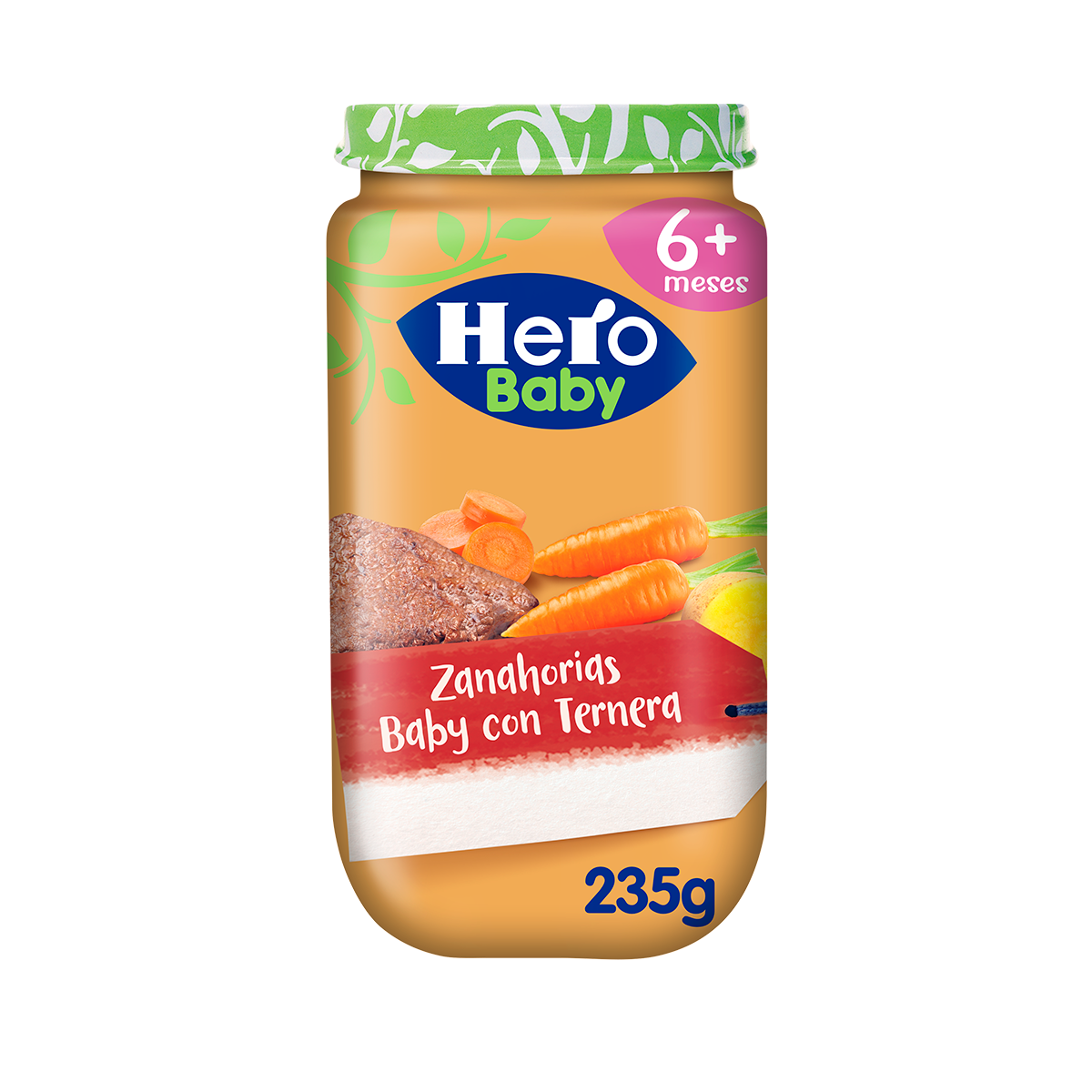 Tarrito de ternera y zanahoria HERO Baby 235 gr