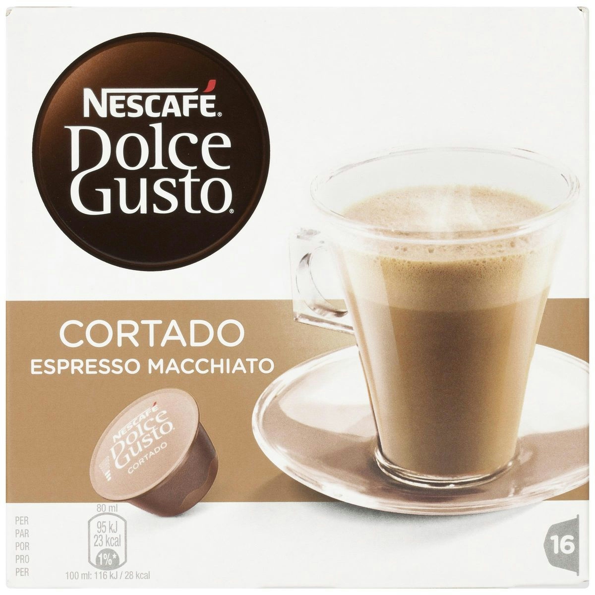 Café Cortado Espresso Macchiato Dolce Gusto 16 Cápsulas Café Cortado Espresso Macchiato Dolce Gusto 16 Cápsulas 0
