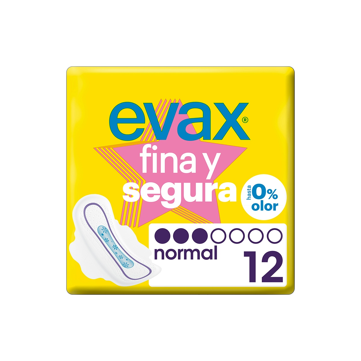 Compresas Con Alas Fina Y Segura Normal Evax 12 Uds Compresas Con Alas Fina Y Segura Normal Evax 12 Uds 0