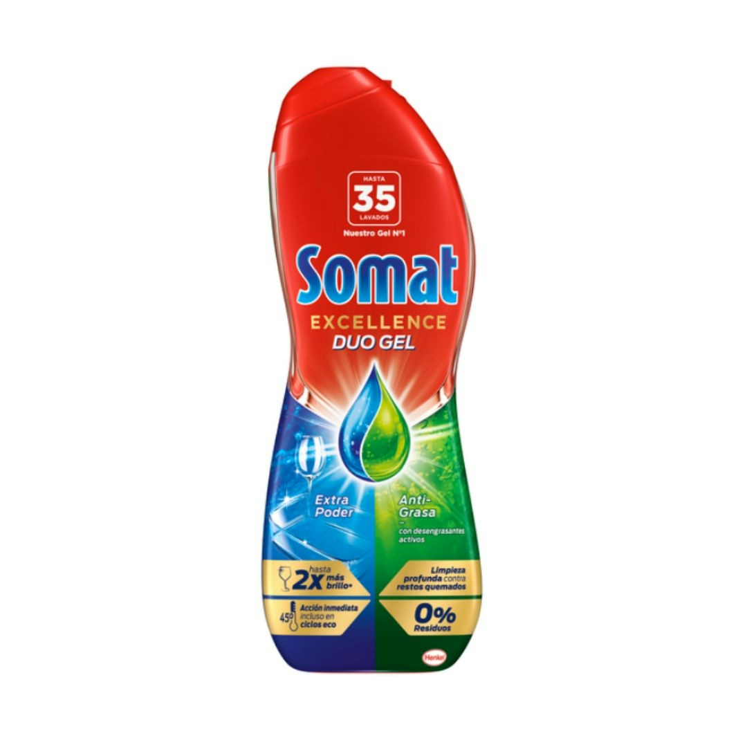 lavavajillas máquina oro gel antigrasa SOMAT bote 35 lv