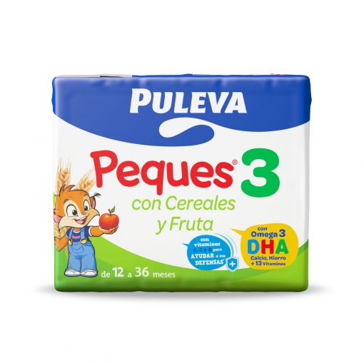 Imagen de Leche De Crecimiento Peques 3 Cereales Y Fruta Puleva 3x200Ml