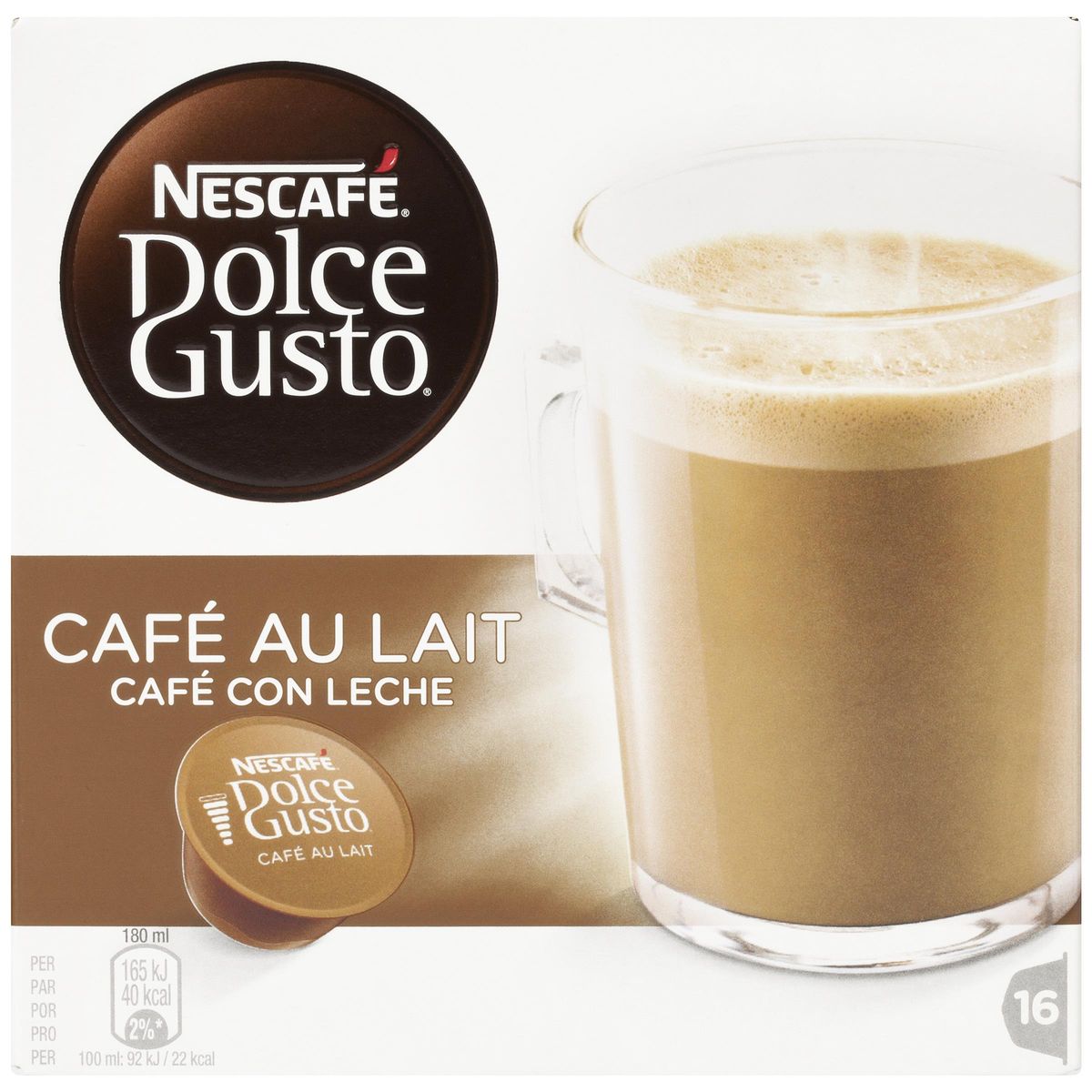 Café cápsulas con leche - Dolce Gusto - 16 uds - E.leclerc Soria