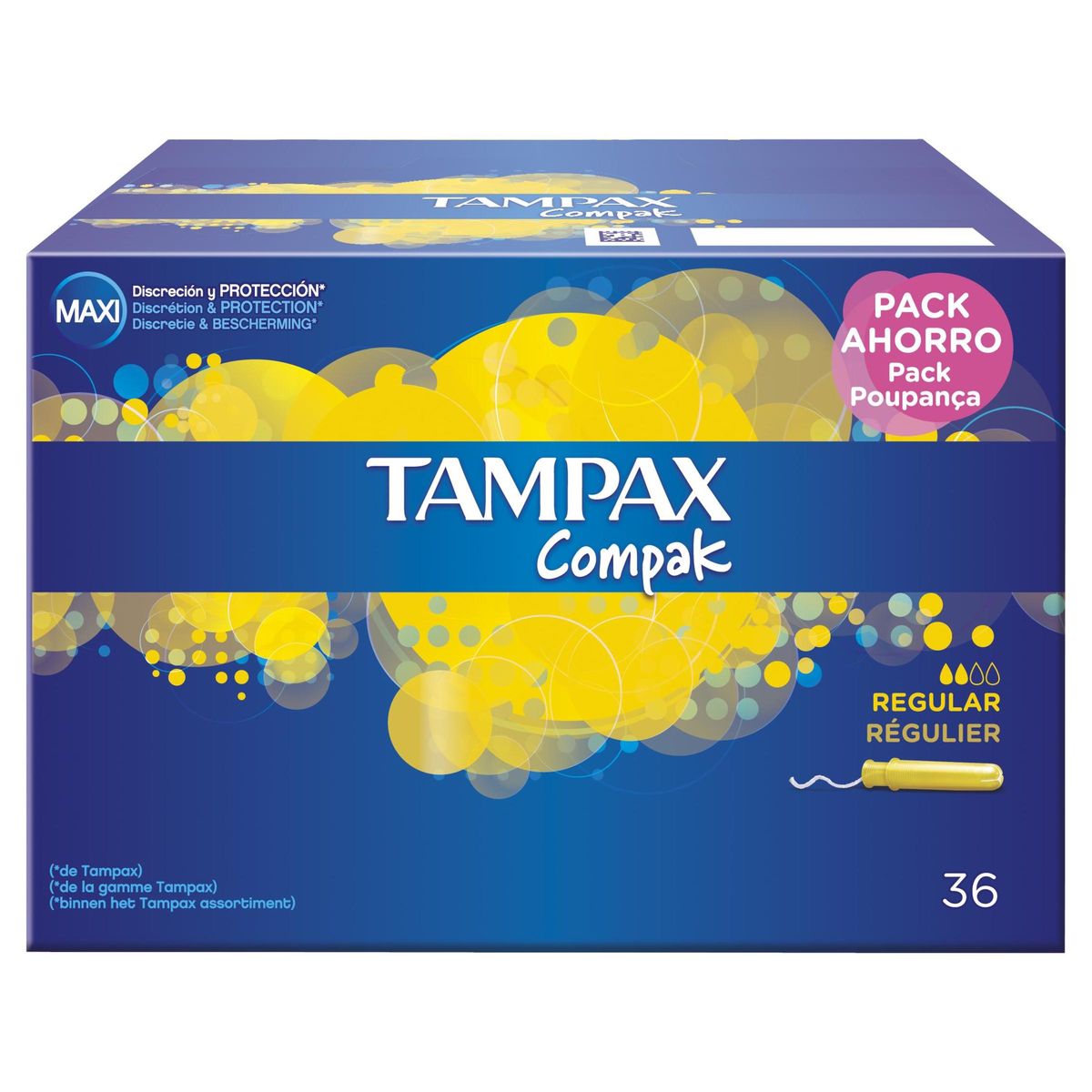 Tampón Regular Tampax Compak Caja 36 Uds