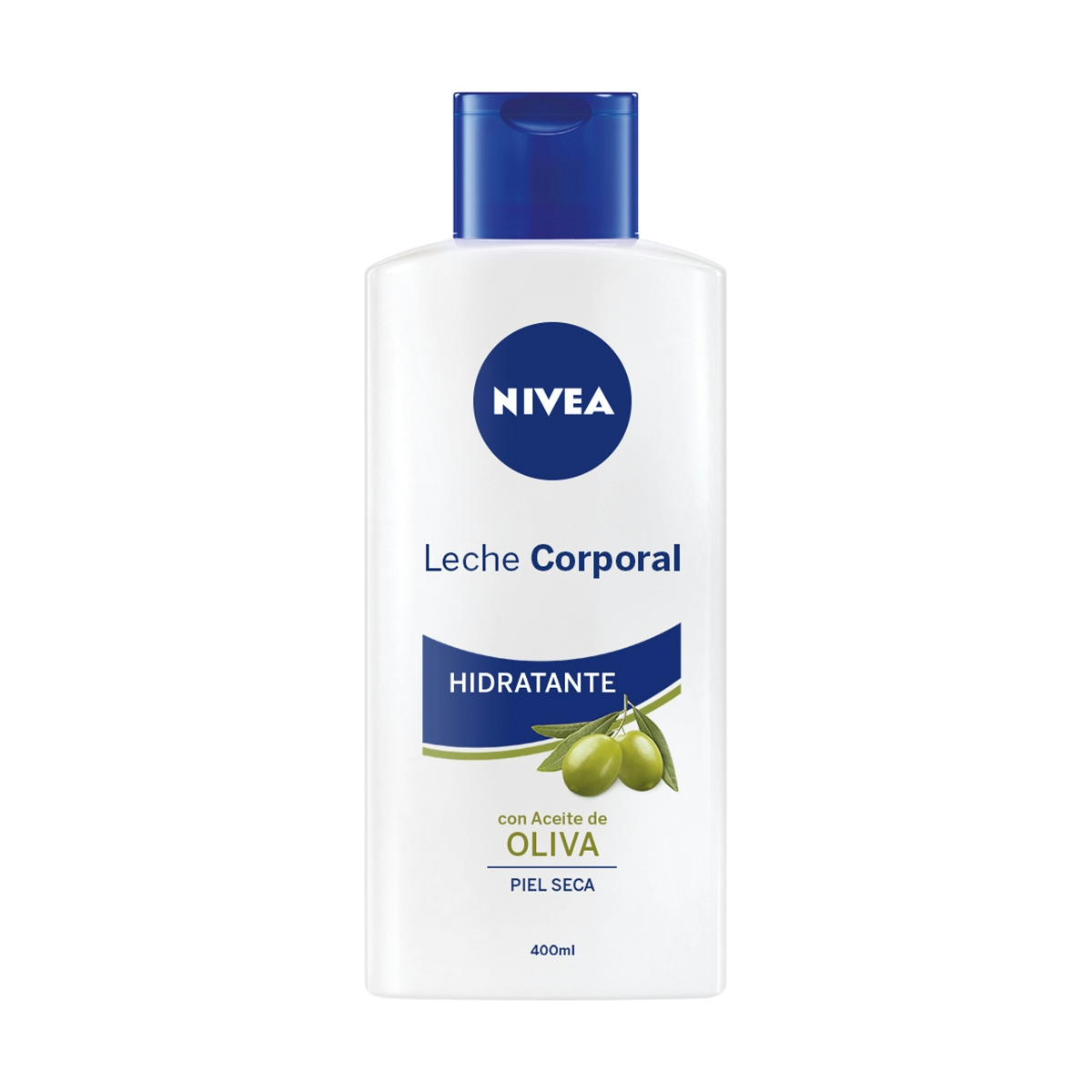 Leche corporal NIVEA con aceite de oliva piel seca bote 400 ml