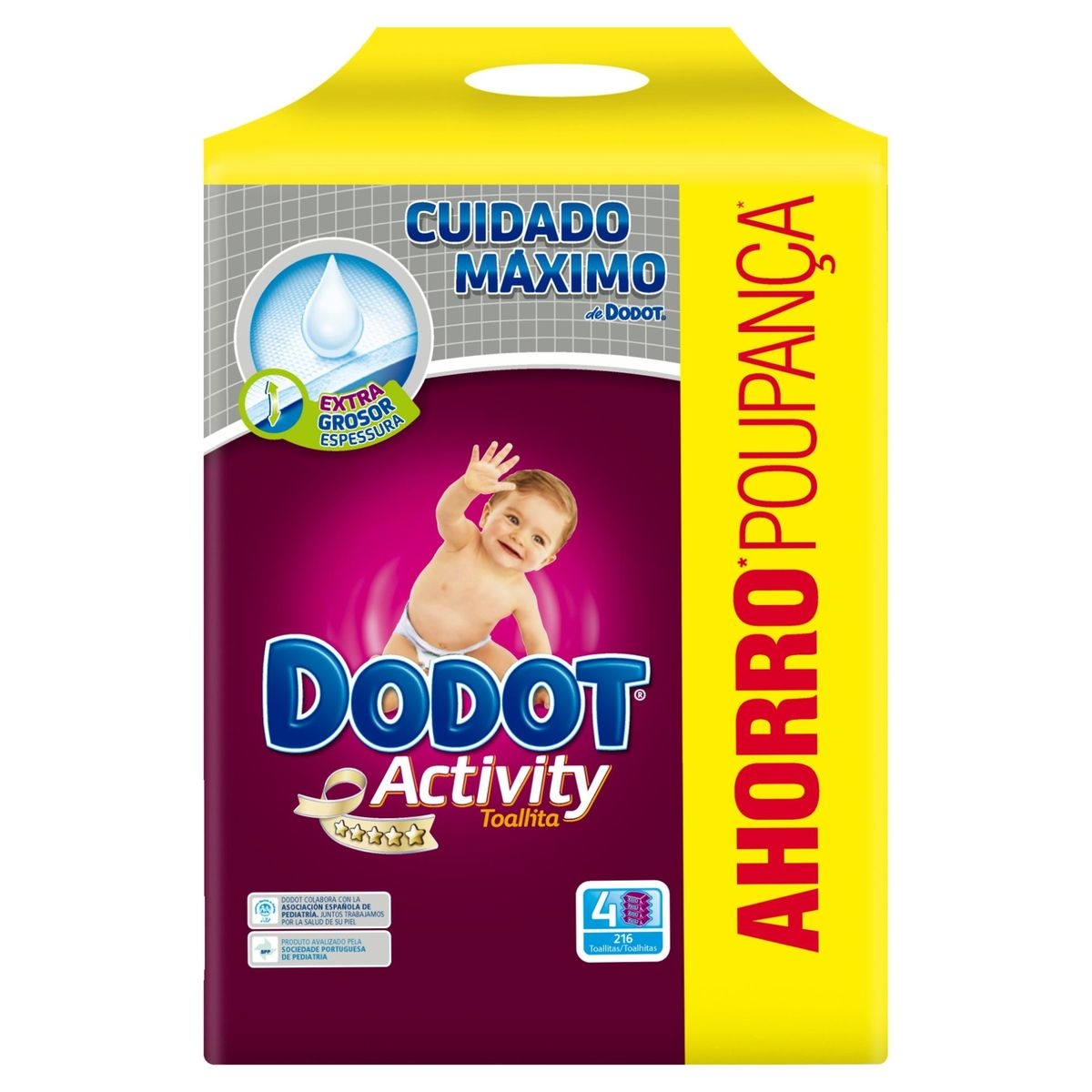 Toallitas bebé DODOT Activity pack 4x216 uds