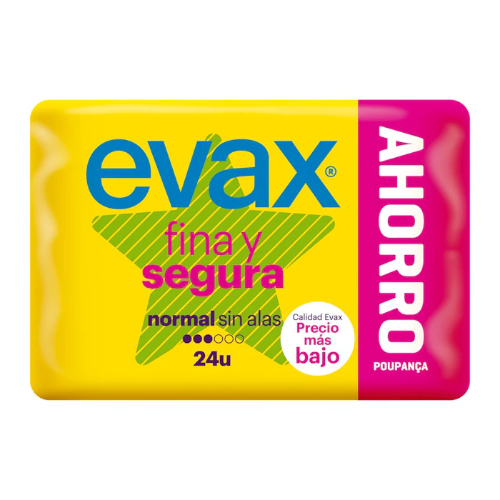 Compresas Fina Y Segura Evax 24 Uds