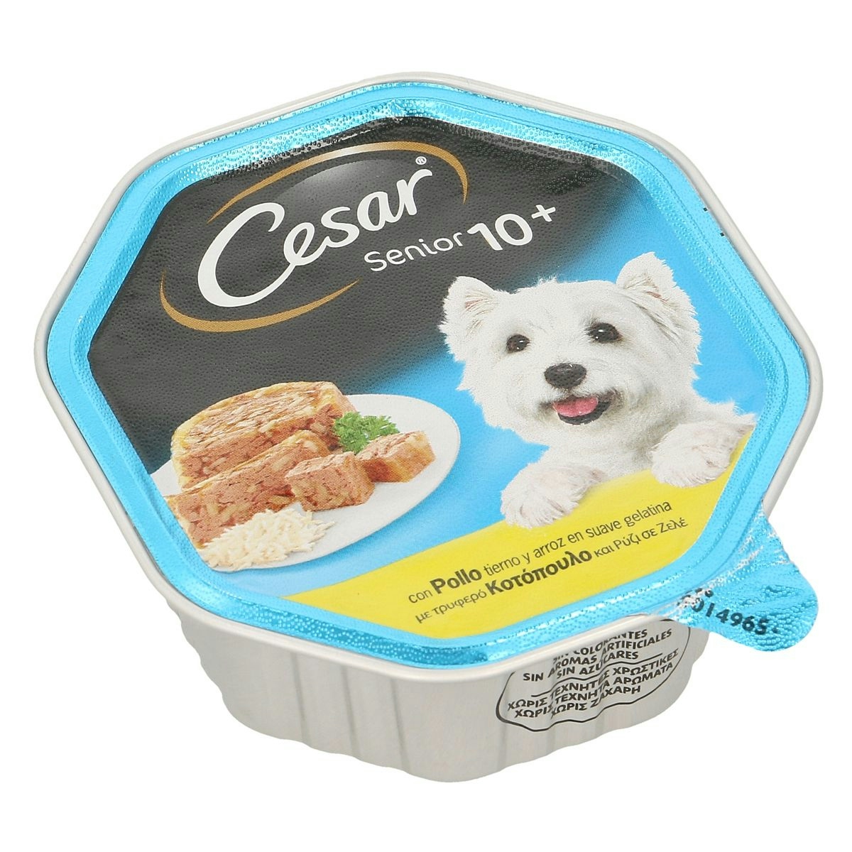 Paté perros senior CESAR con pollo tarrina 150 gr