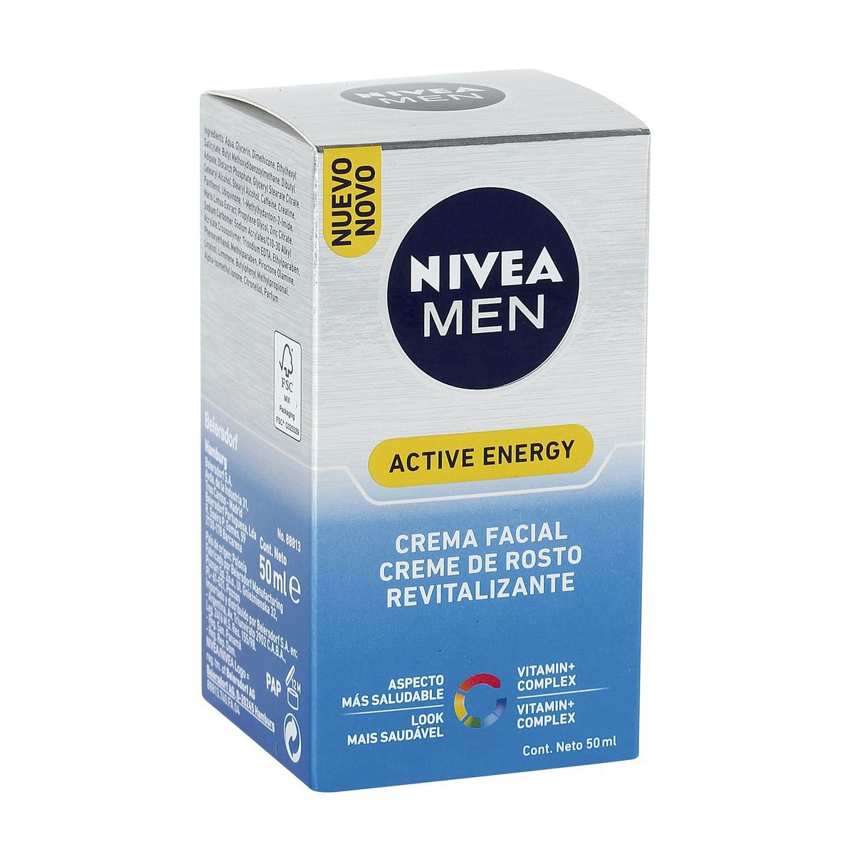 Crema facial NIVEA Men revitalizante caja 50 ml