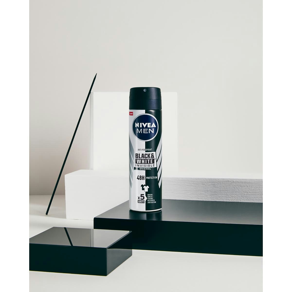 Desodorante invisible NIVEA Men for black & white spray 200 ml