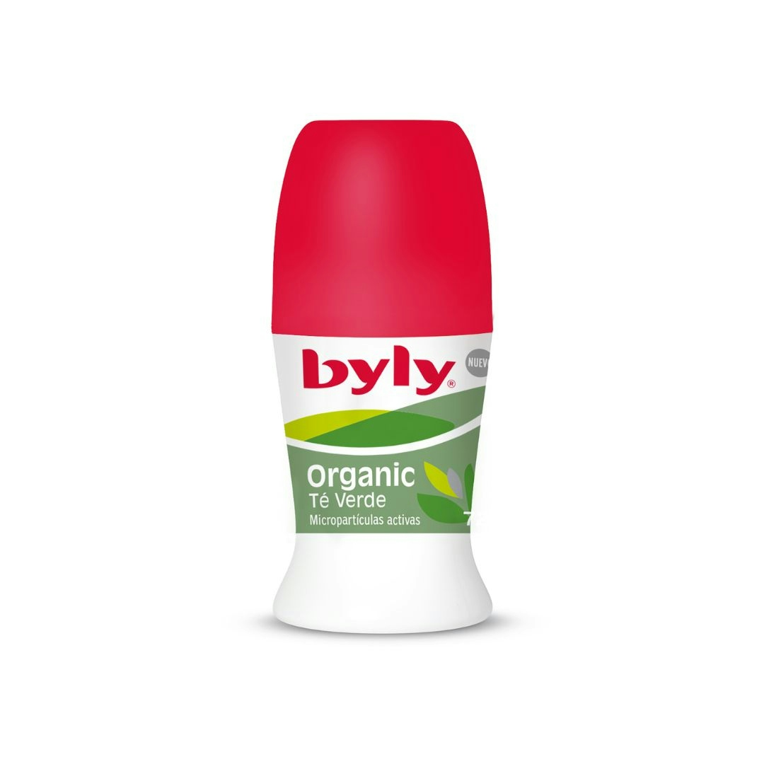 Desodorante organic extra fresh BYLY con menta y té verde roll on 50 ml