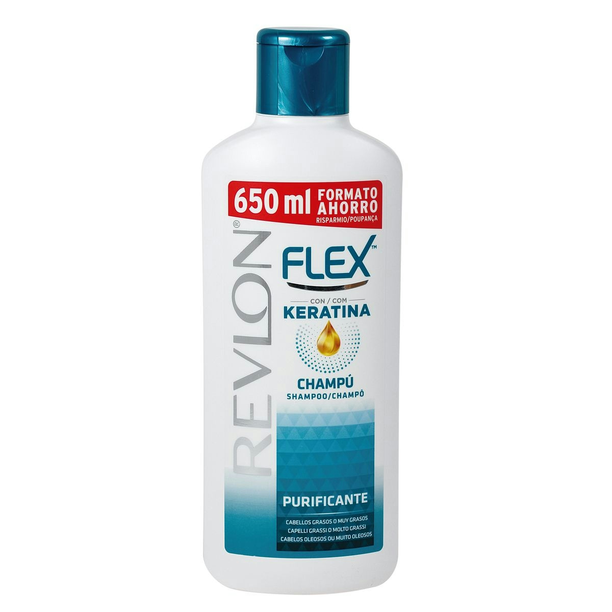 Champú con keratina FLEX cabello graso bote 650 ml