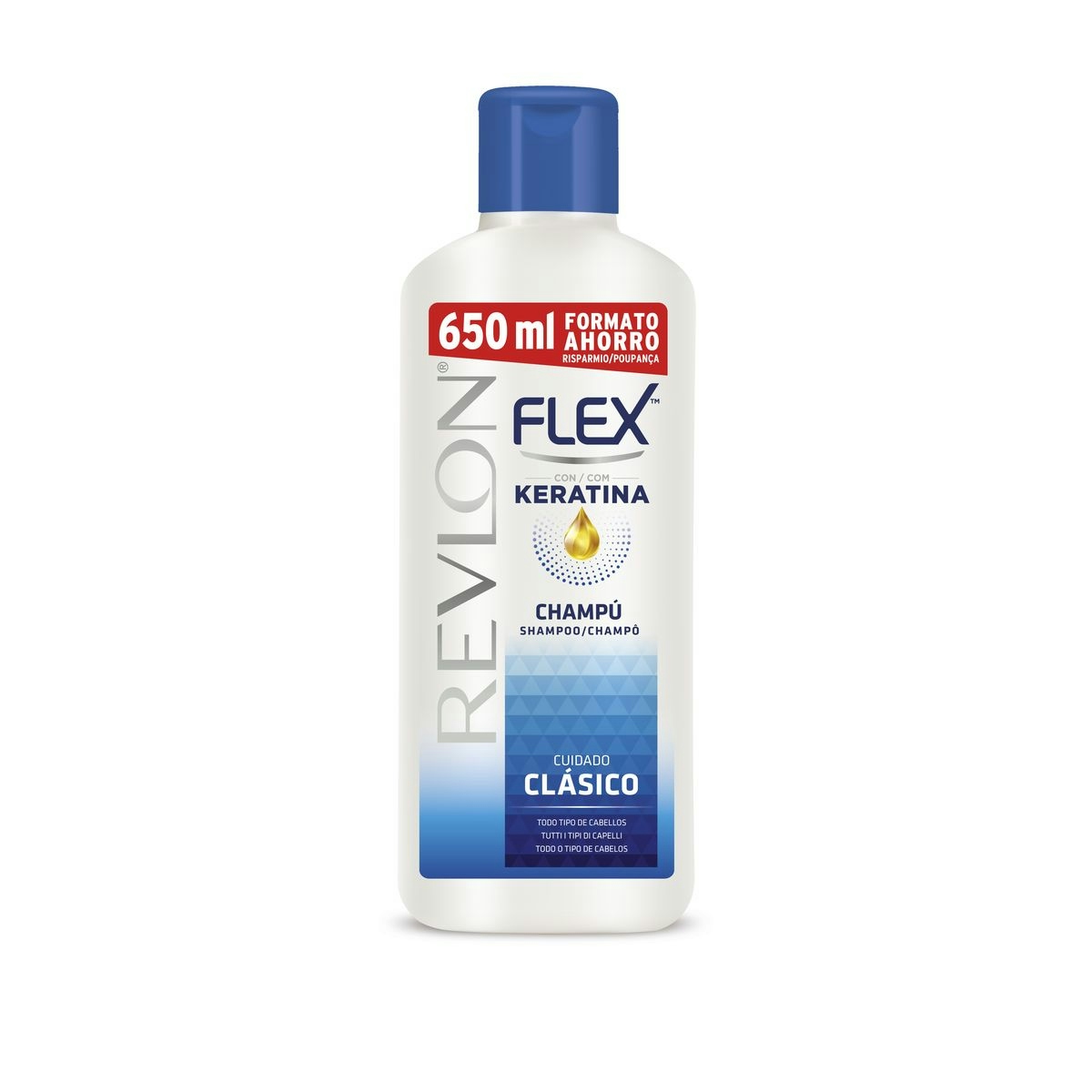Champú con keratina FLEX cabello normal bote 650 ml