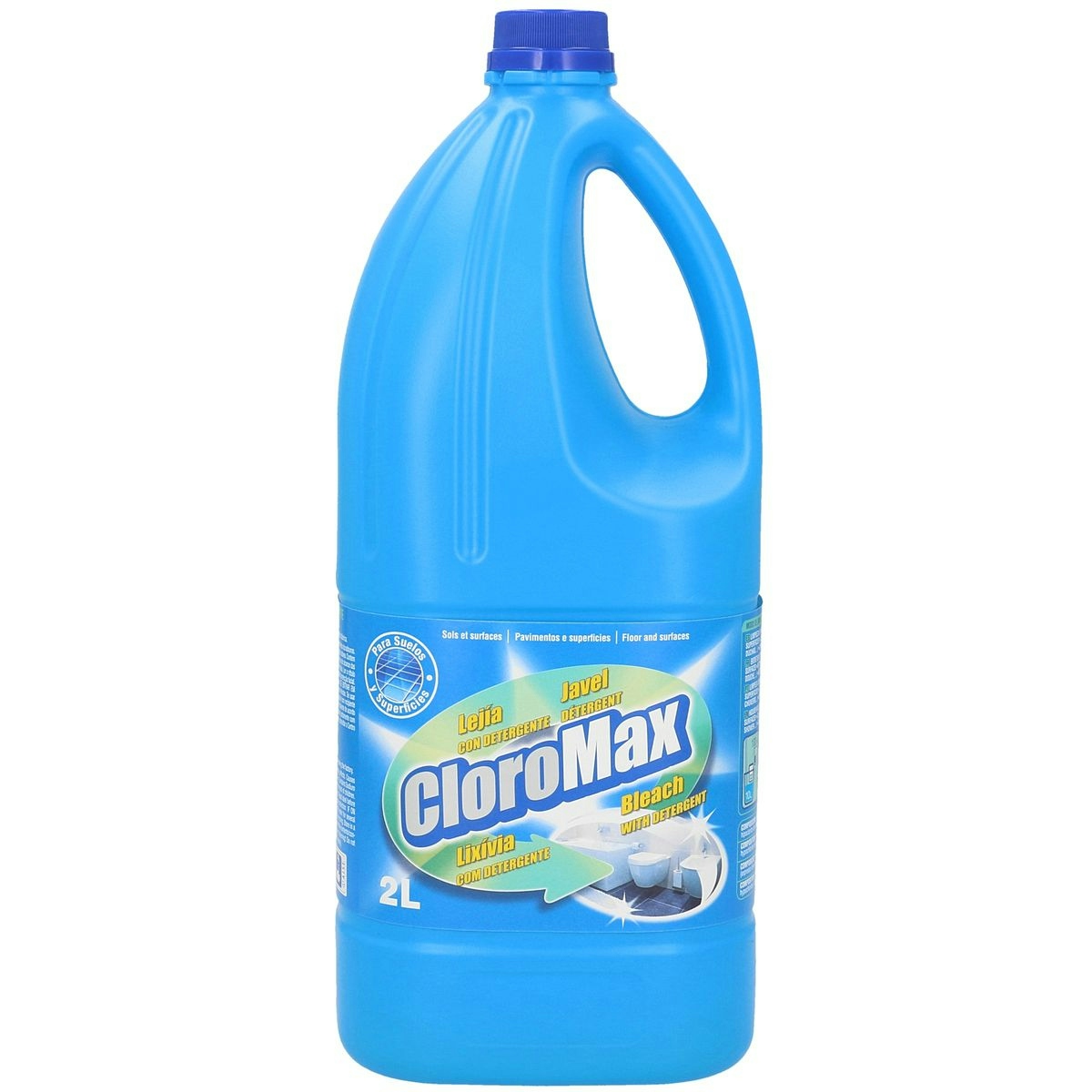 lejía con detergente CLOROMAX botella 2 lt