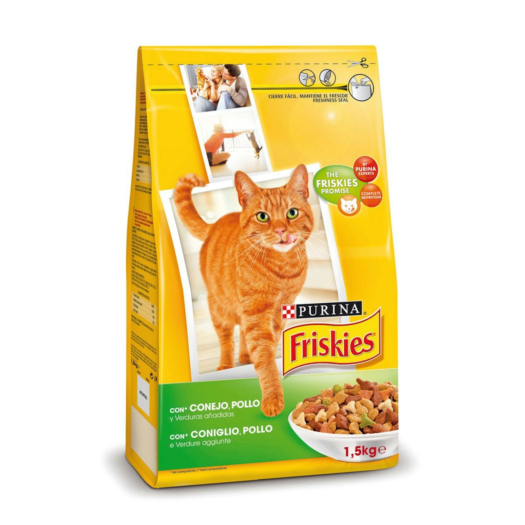 Alimento gato poll/verdu FRISKIES 1.5 kg