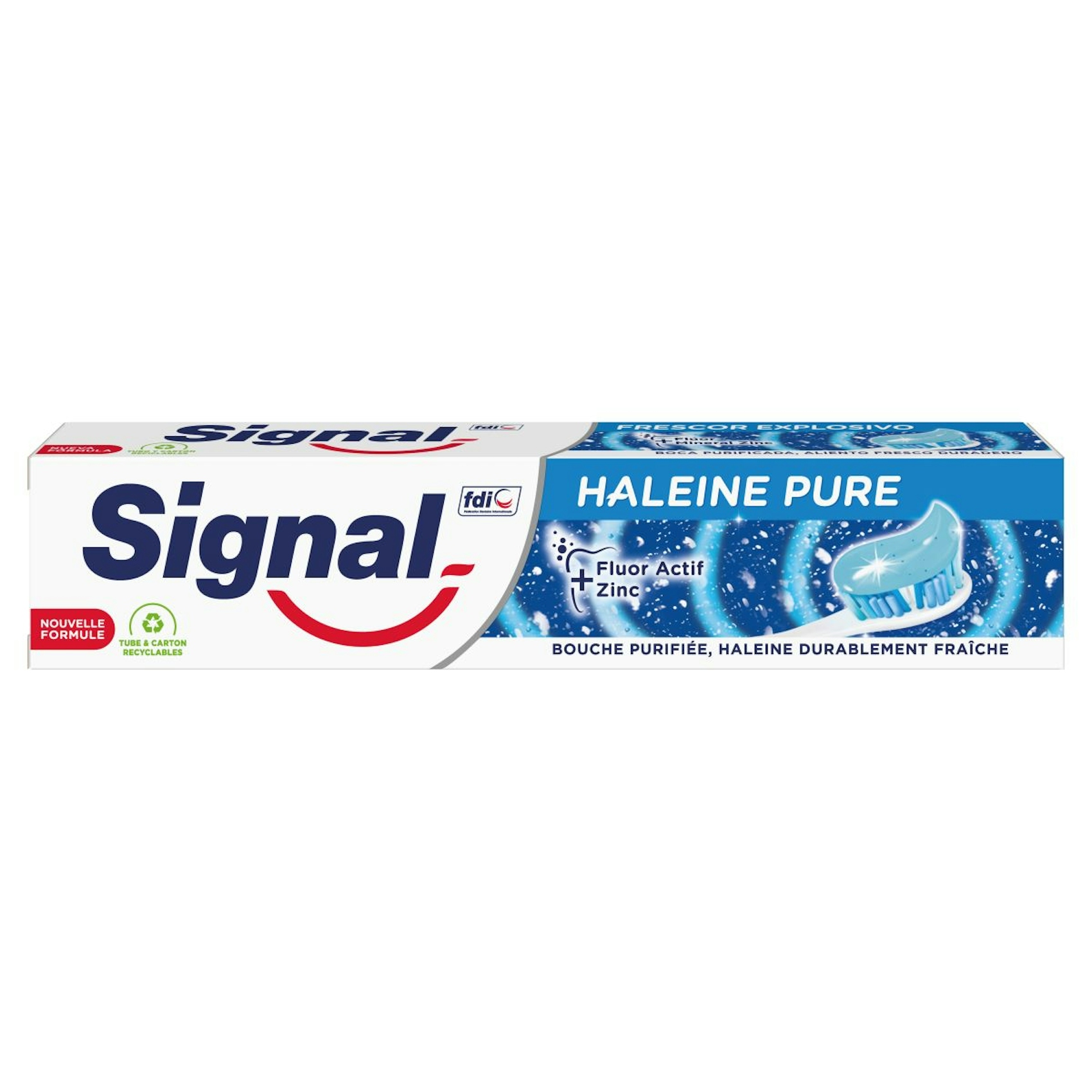 Pasta Dentífrica Signal Frescor Explosivo Blanqueador Flúor 75Ml 0