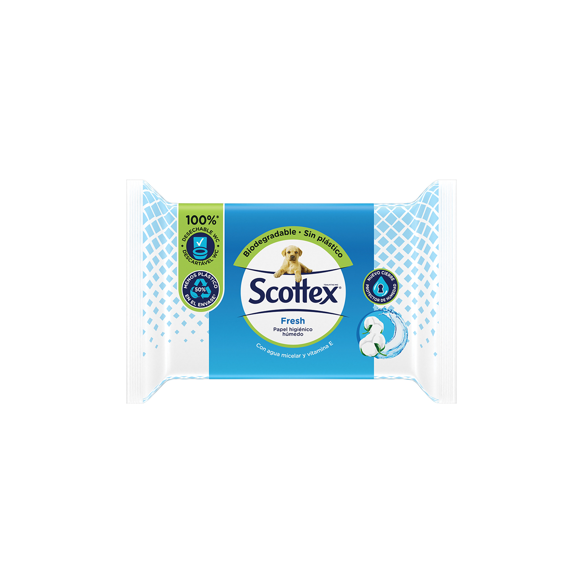 Imagen de Papel Higiénico Húmedo Scottex 74 Uds