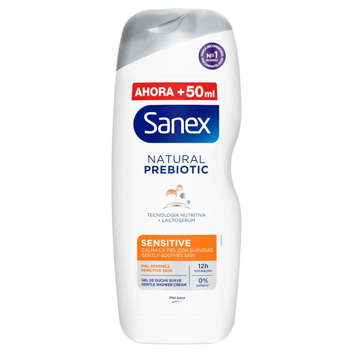Gel De Ducha Natural Prebiotic Sensitive Sanex 600Ml