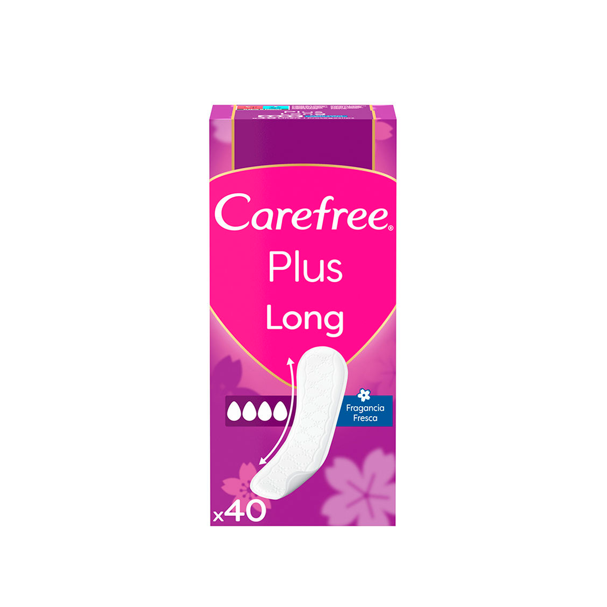 Imagen de Protegeslips Plus Carefree Long Fresh Caja 40 Uds
