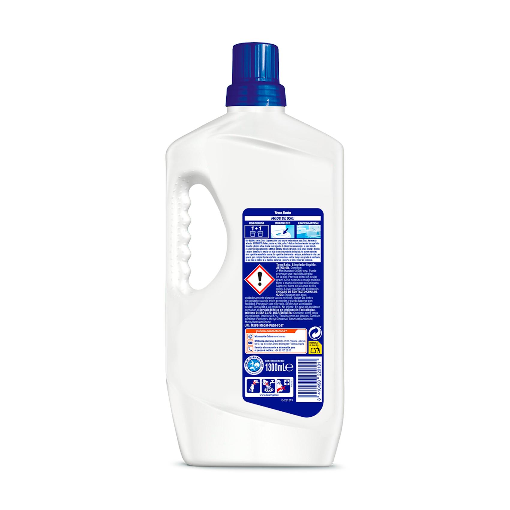 Limpiador baño TENN bioalcohol botella 1,3 lt