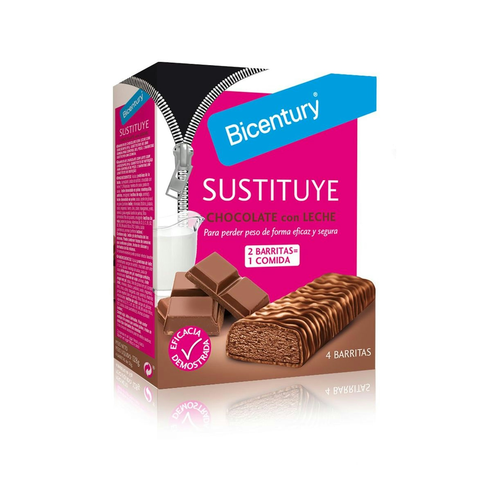 Barrita Sustitutiva De Chocolate Bicentury 128 Gr 0