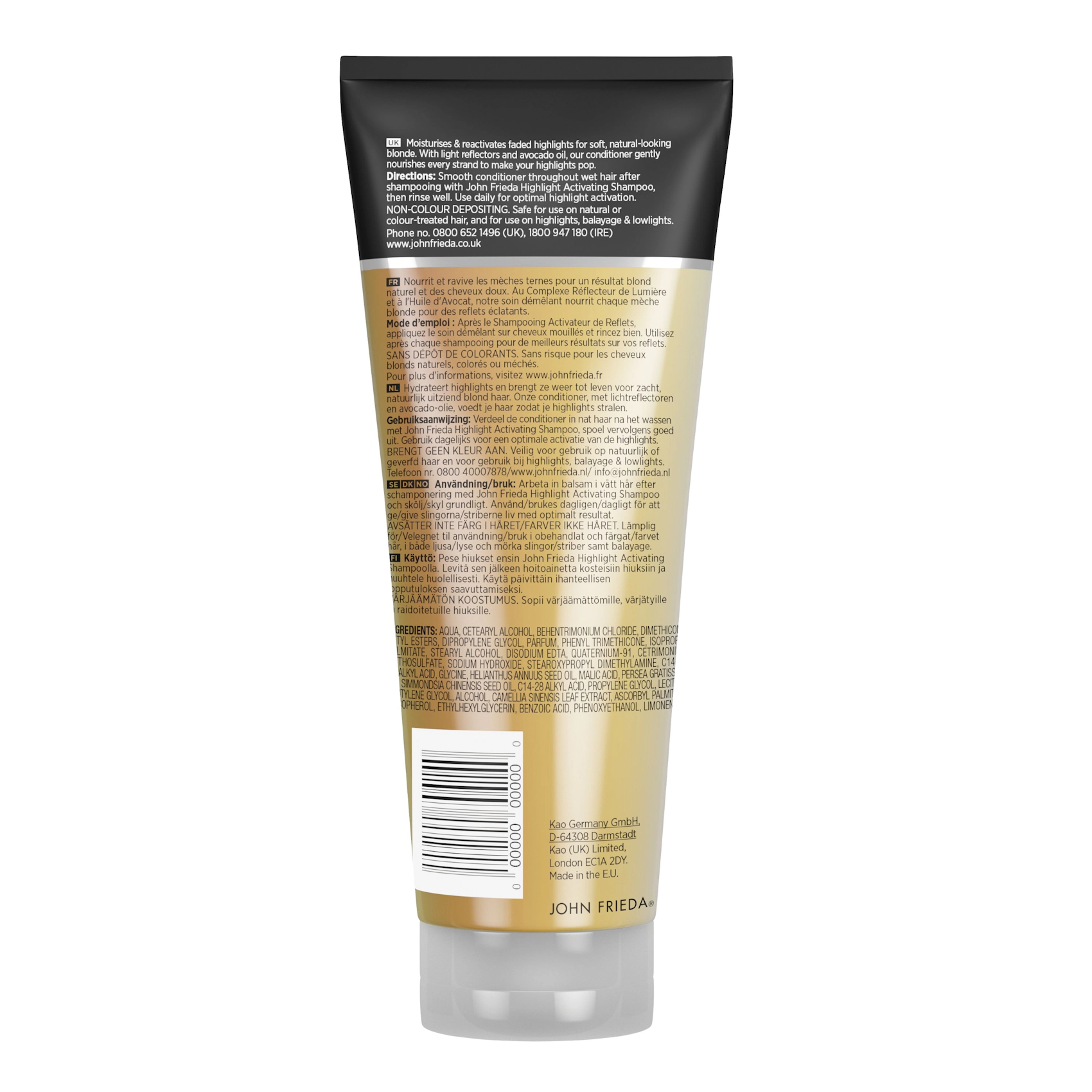 Acondicionador iluminador SHEER BLONDE de mechas cabellos rubios tubo 250 ml 0