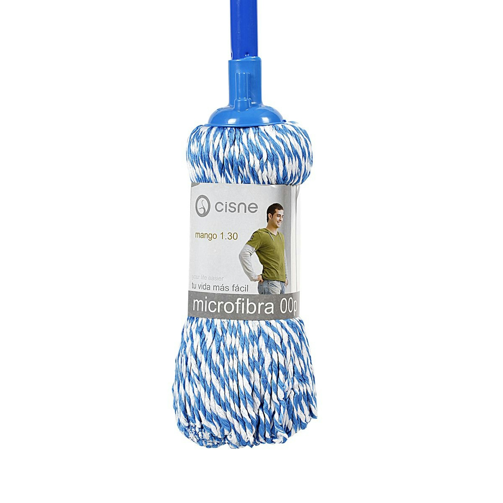 Set Fregona Microfibra + Palo Cisne 1 Ud