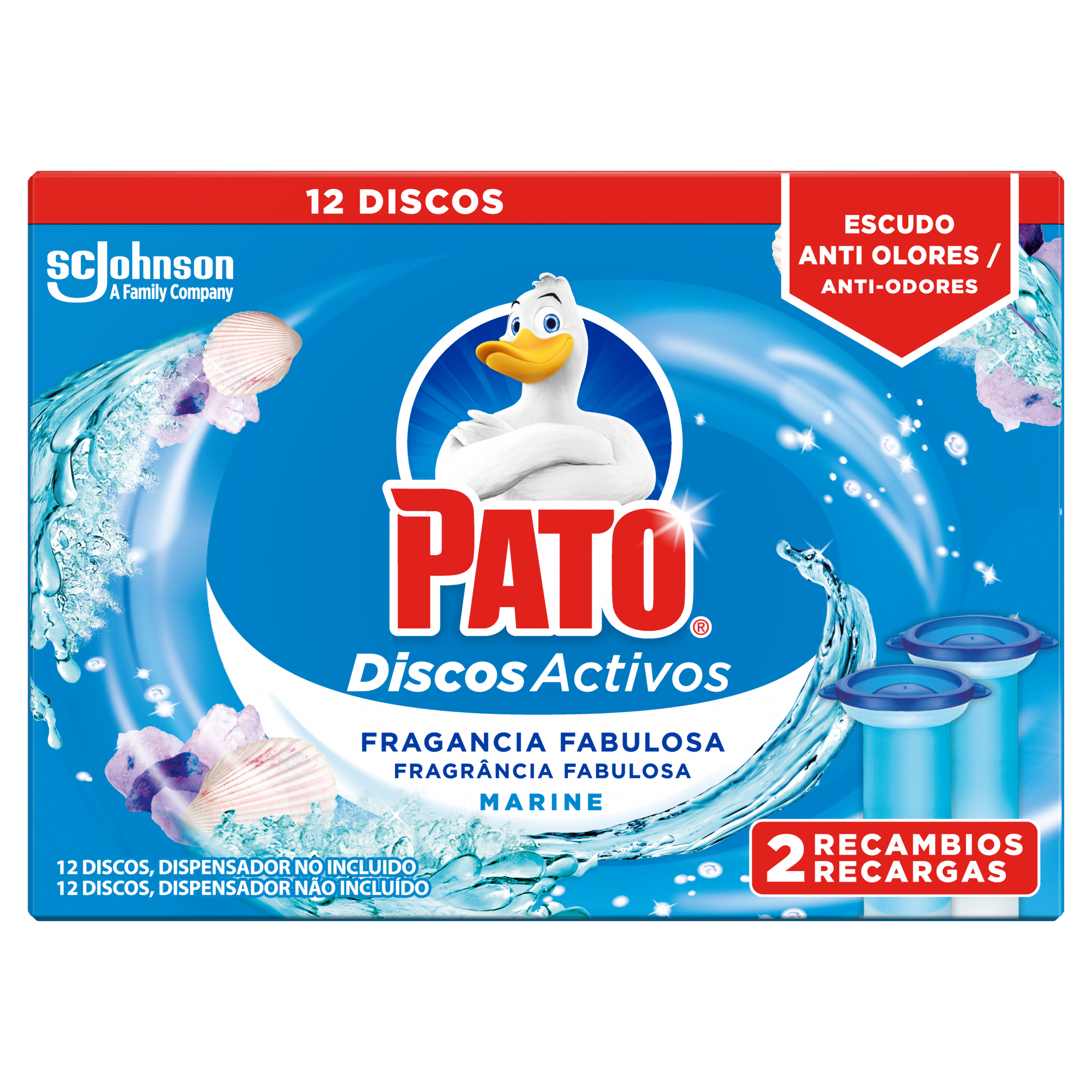 Imagen de Recambio Discos Activos Frescor Marino Pato 2 Uds