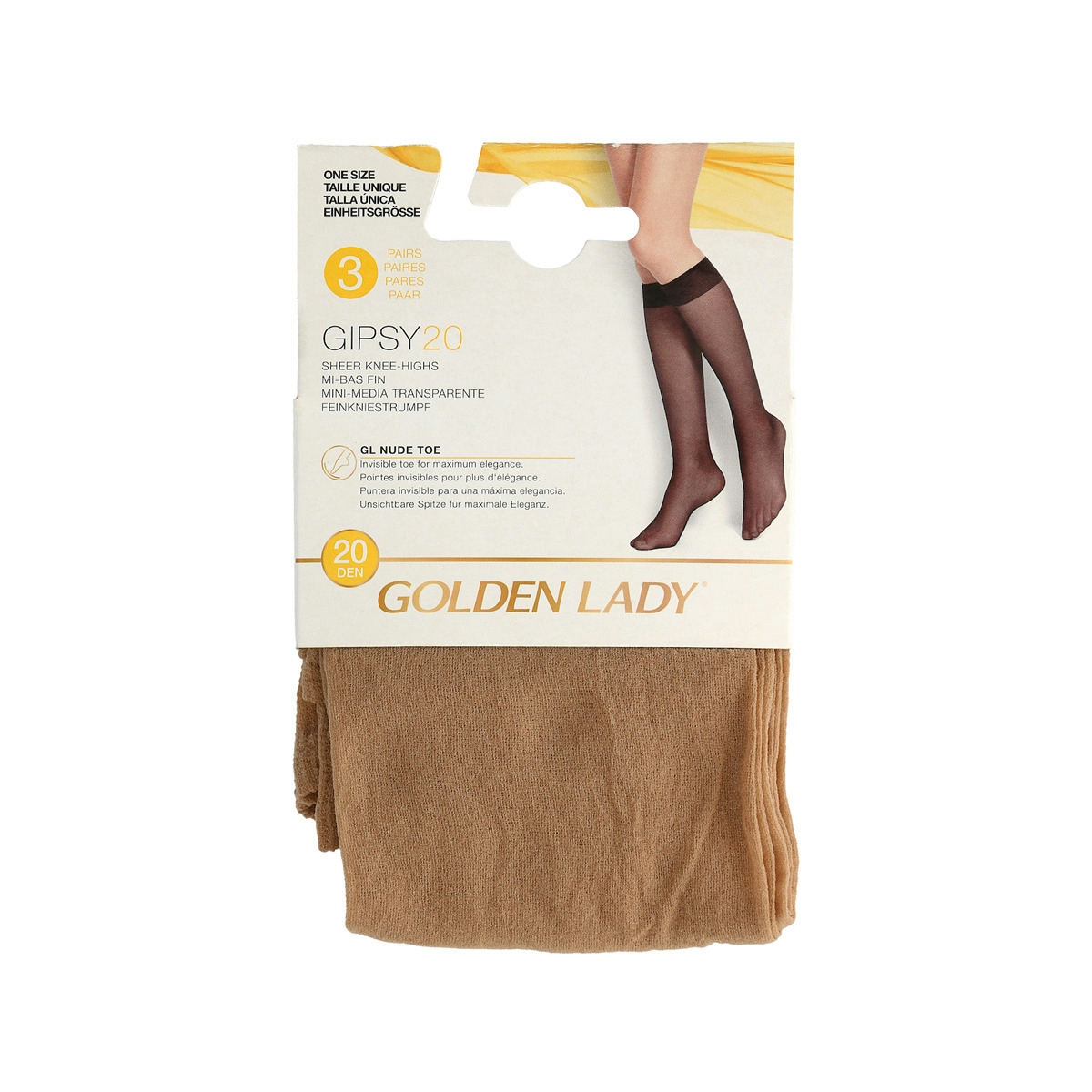 Mini-Meia Transparente Gipsy Golden Lady 3 Pares Mini-Meia Transparente Gipsy Golden Lady 3 Pares 0