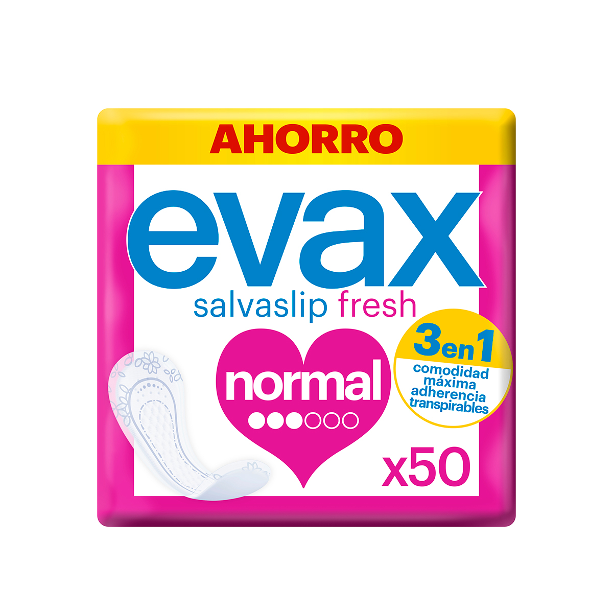 Imagen de Protegeslips Evax Cottonlike Normal Caja 44+6 Uds