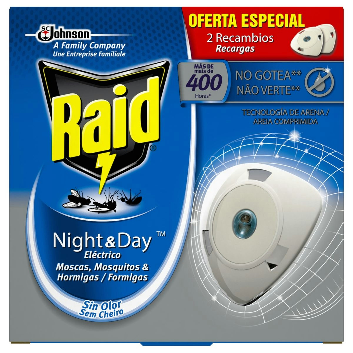 Insecticida mosquitos recambio doble RAID 1 ud