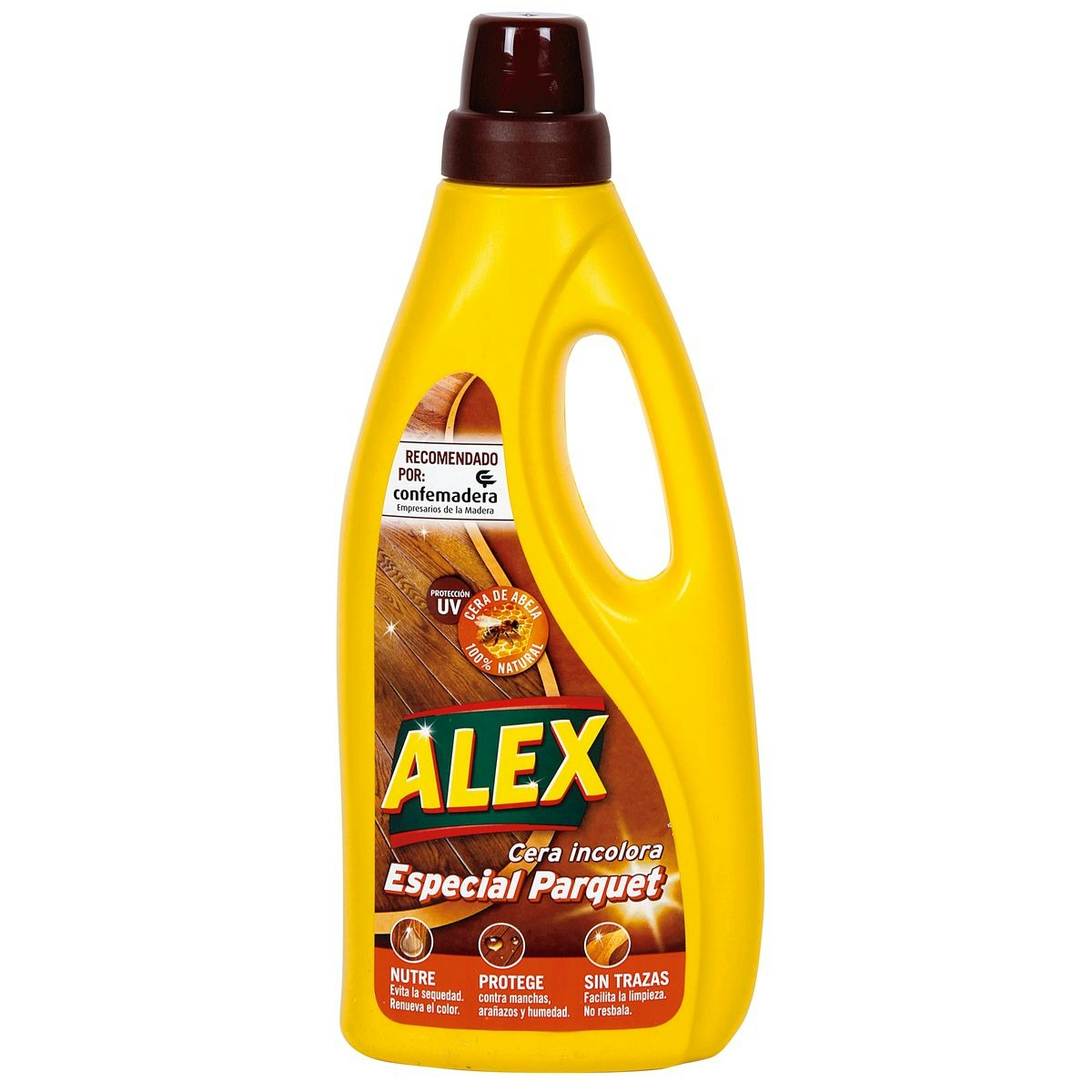 Cera incolora ALEX especial parquet botella 750 ml