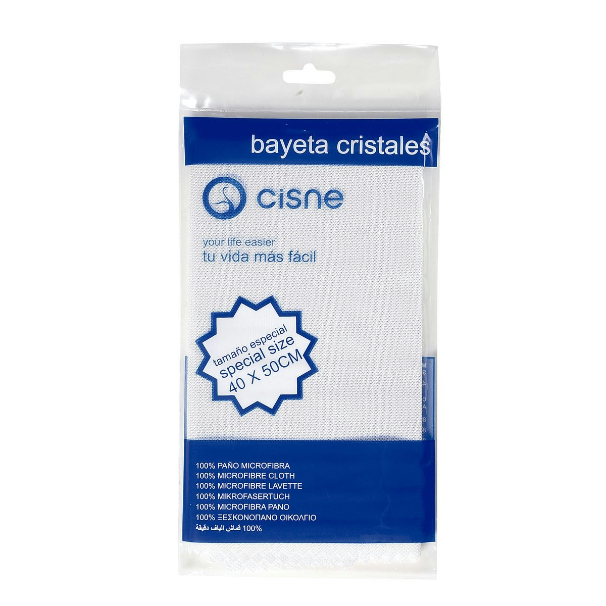 Bayeta microfibra CISNE especial cristales tamaño 40x50cm 1 ud