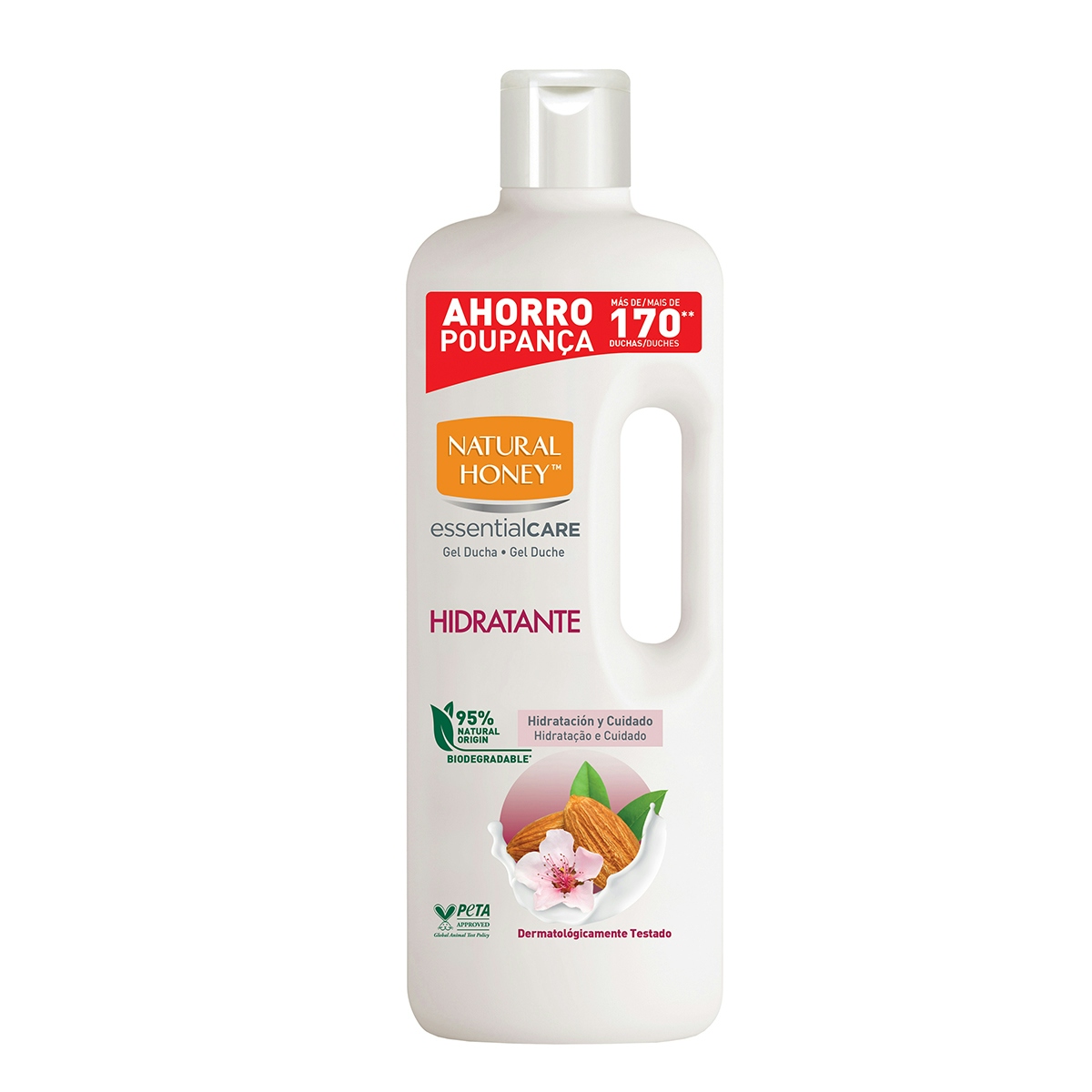 Gel De Ducha Hidratante Aceite Almendras Natural Honey 1350Ml Gel De Ducha Hidratante Aceite Almendras Natural Honey 1350Ml 0